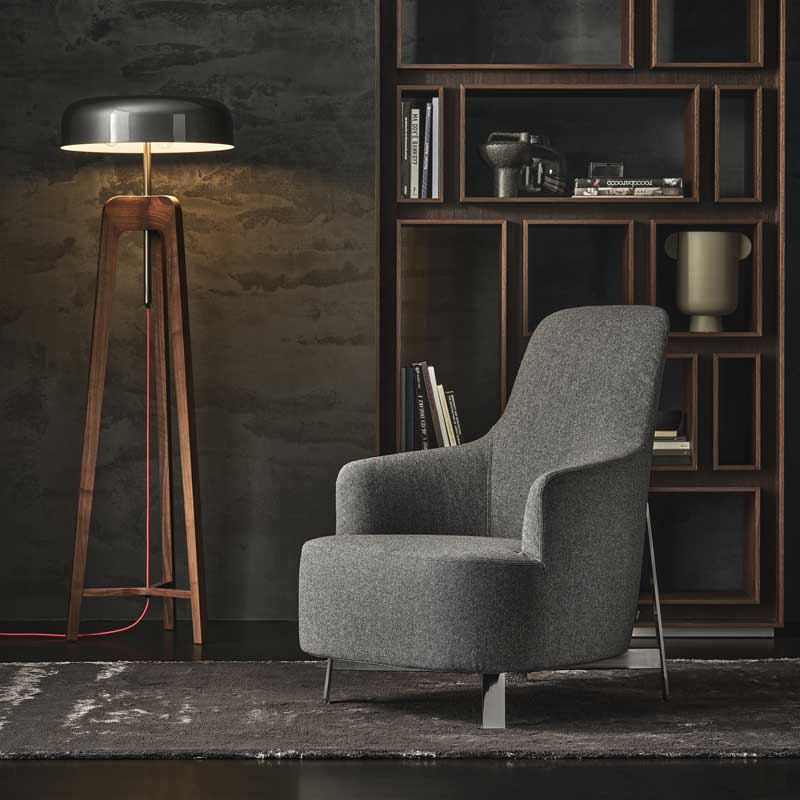 Luxury Copine Bergere Steel Lounge Armchair Modern Italian Style for Villa