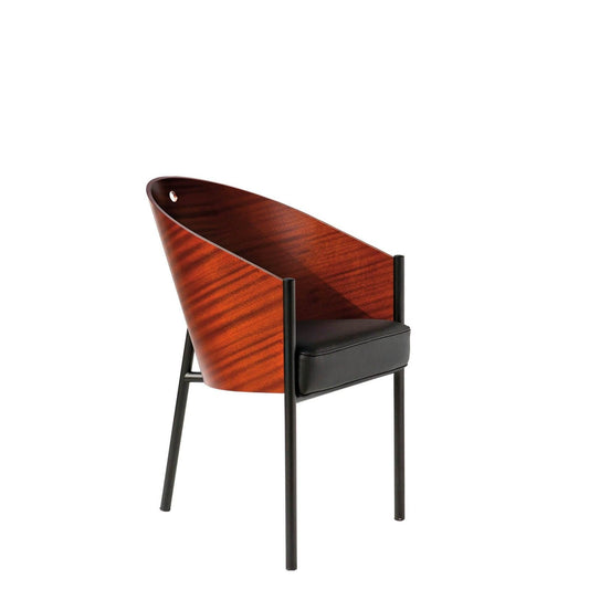 Armchair Costes – Iconic Mahogany Shell & Leather by Philippe Starck for Driade