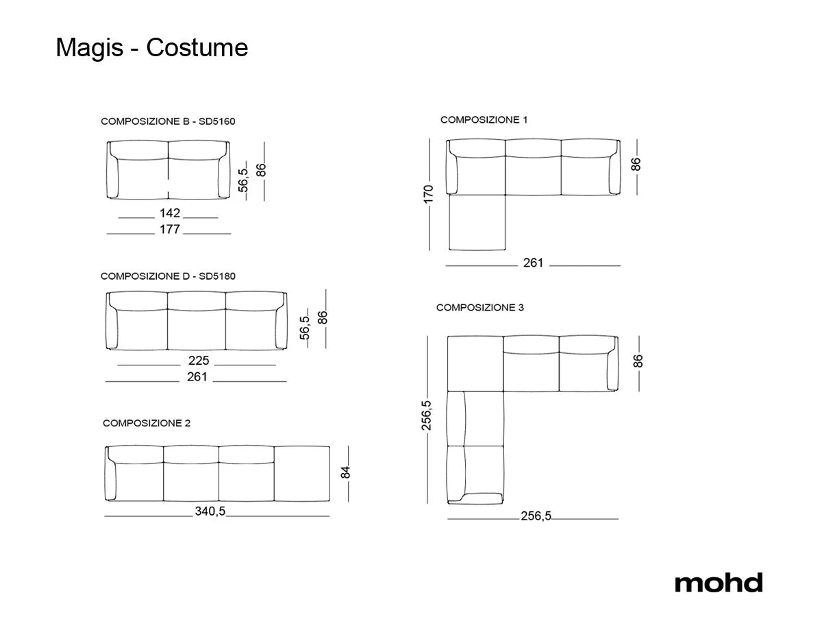 Luxury Costume Modular Sofa Modern Italian Style for Villa