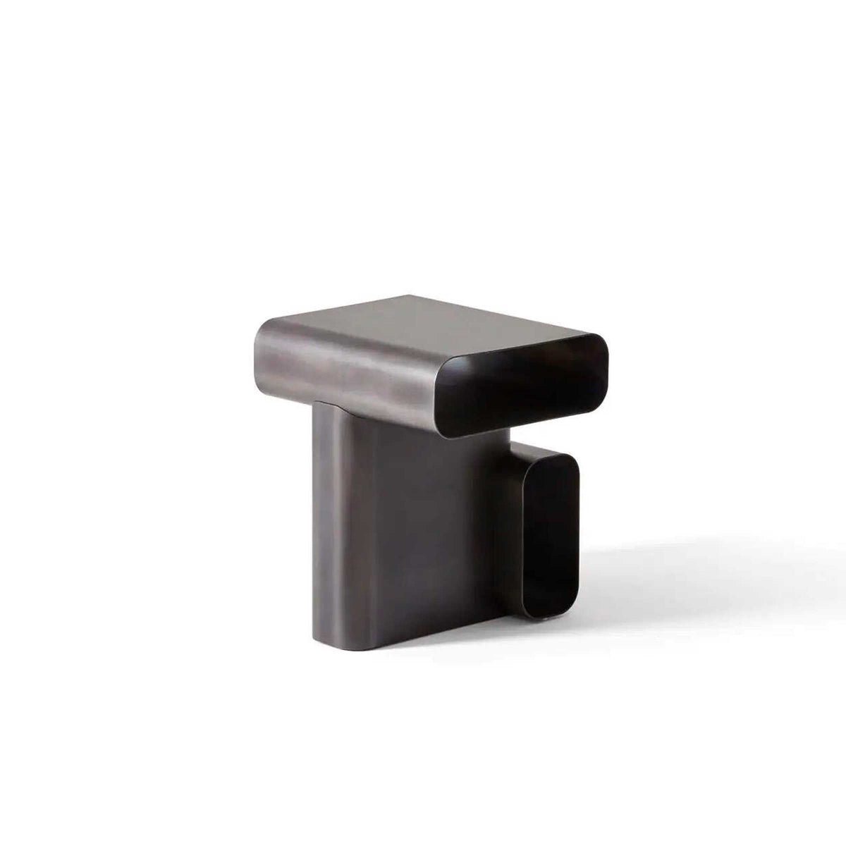 Luxury SOFT CORNERS Steel Side Table Modern Italian Style for Villa
