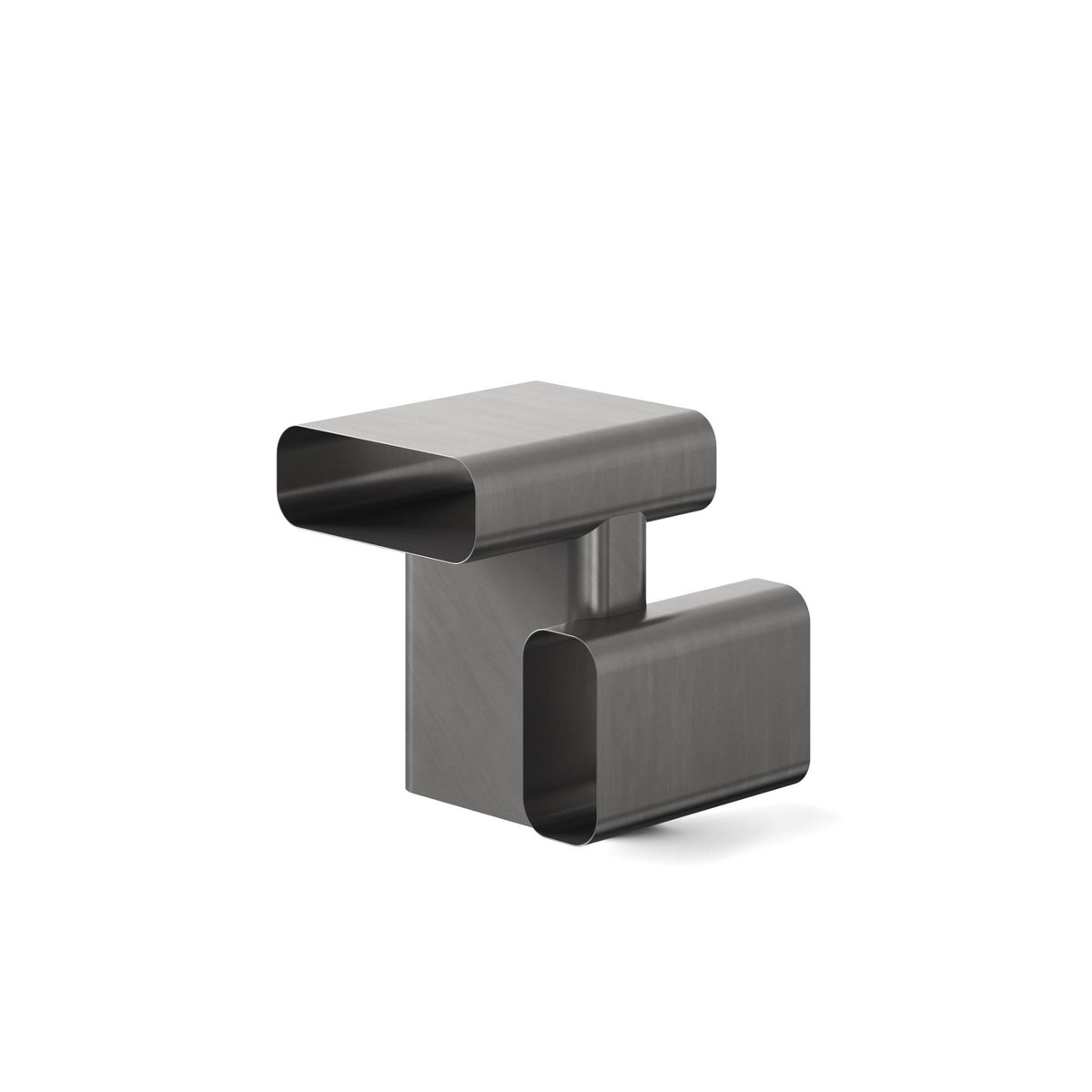 Luxury SOFT CORNERS Steel Side Table Modern Italian Style for Villa