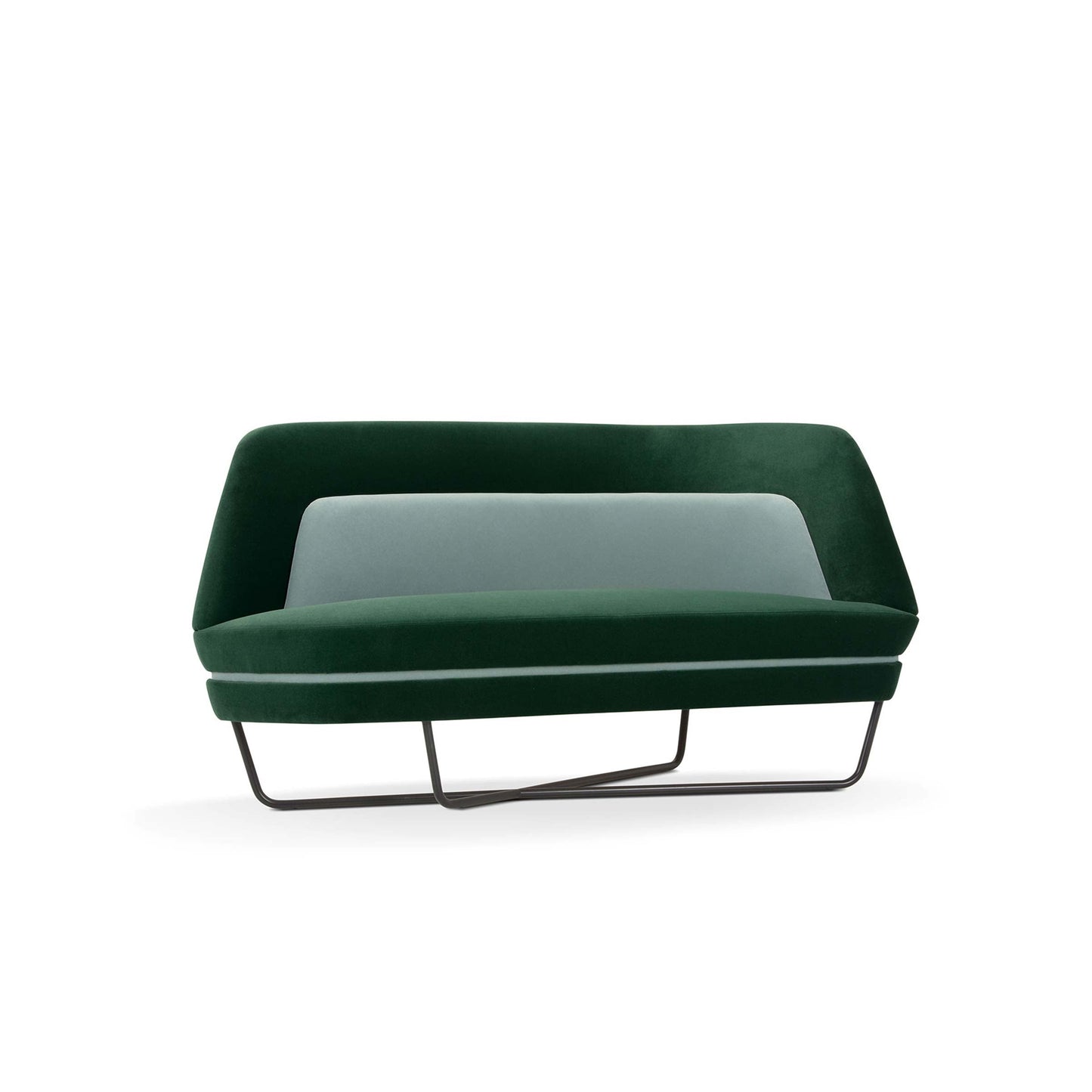 Bixib Two-Seater Sofa – Geometric Fabric Design by Luca Alessandrini