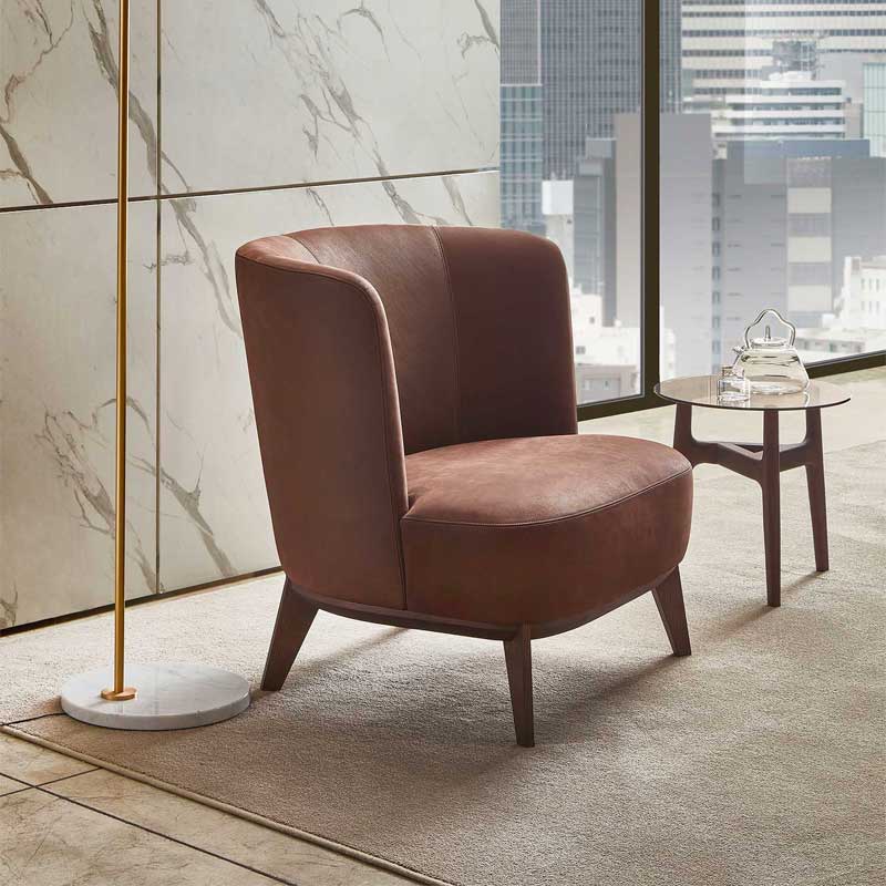Luxury Derek Lounge Armchair Modern Italian Style for Villa