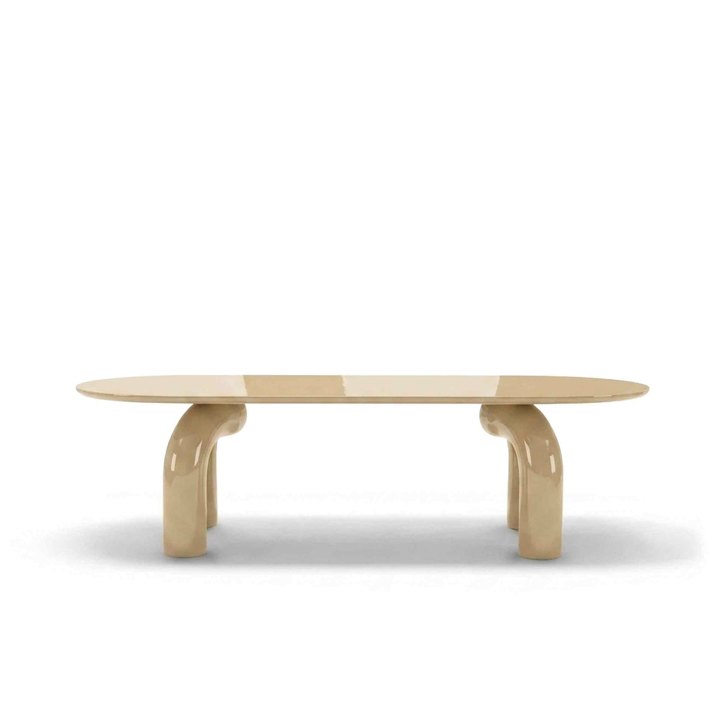 Sculptural Oval Dining Table – Premium Wood Statement Piece