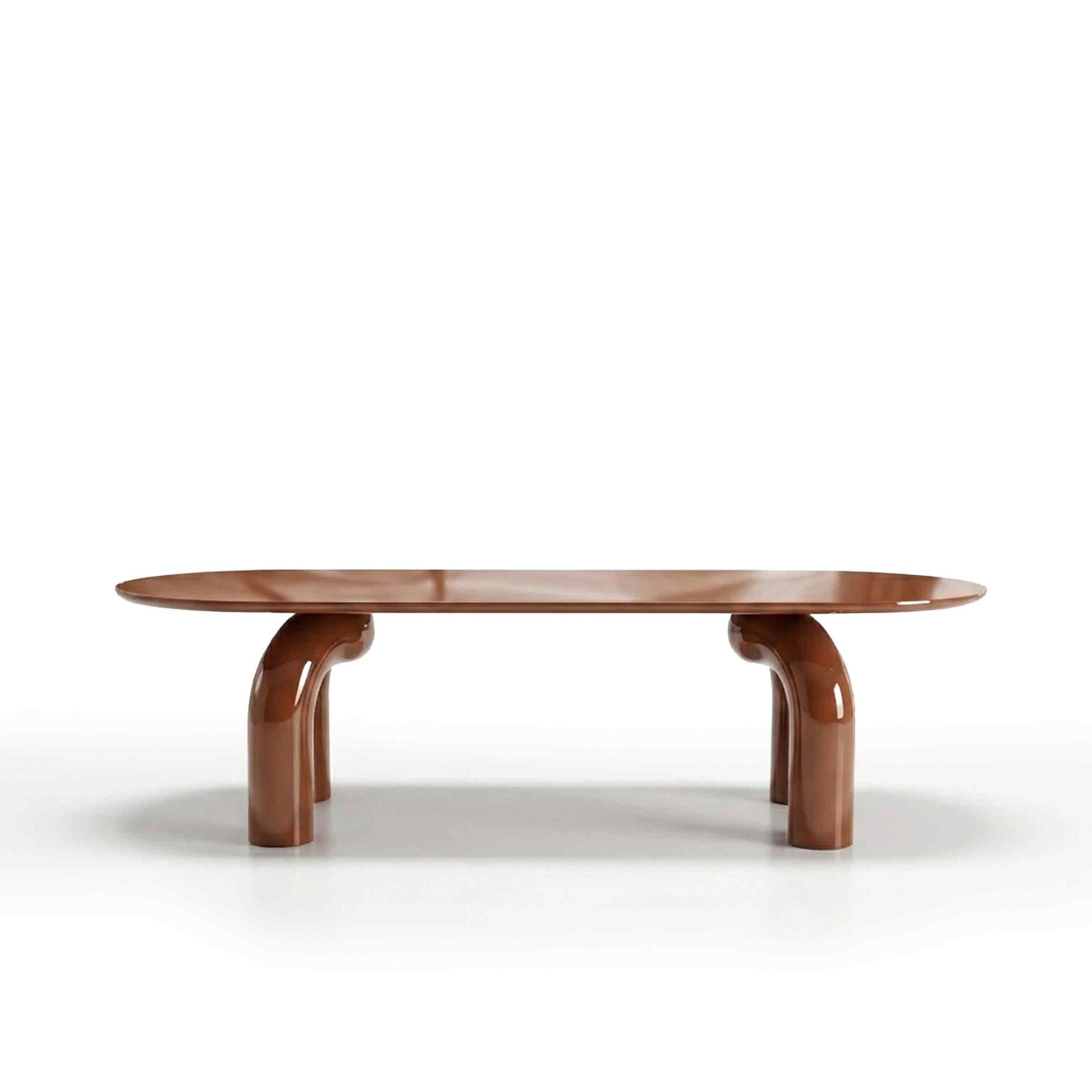 Sculptural Oval Dining Table – Premium Wood Statement Piece