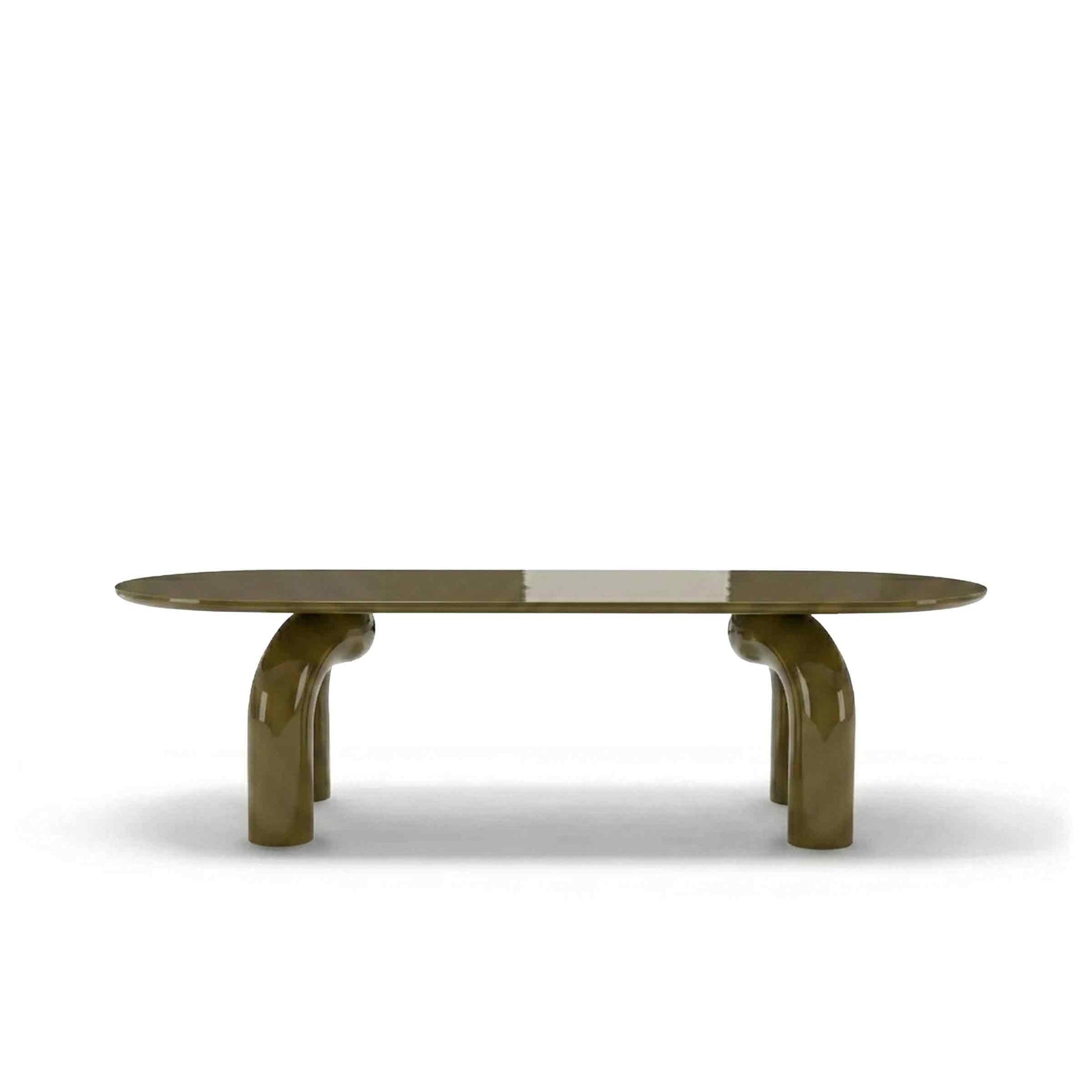 Sculptural Oval Dining Table – Premium Wood Statement Piece