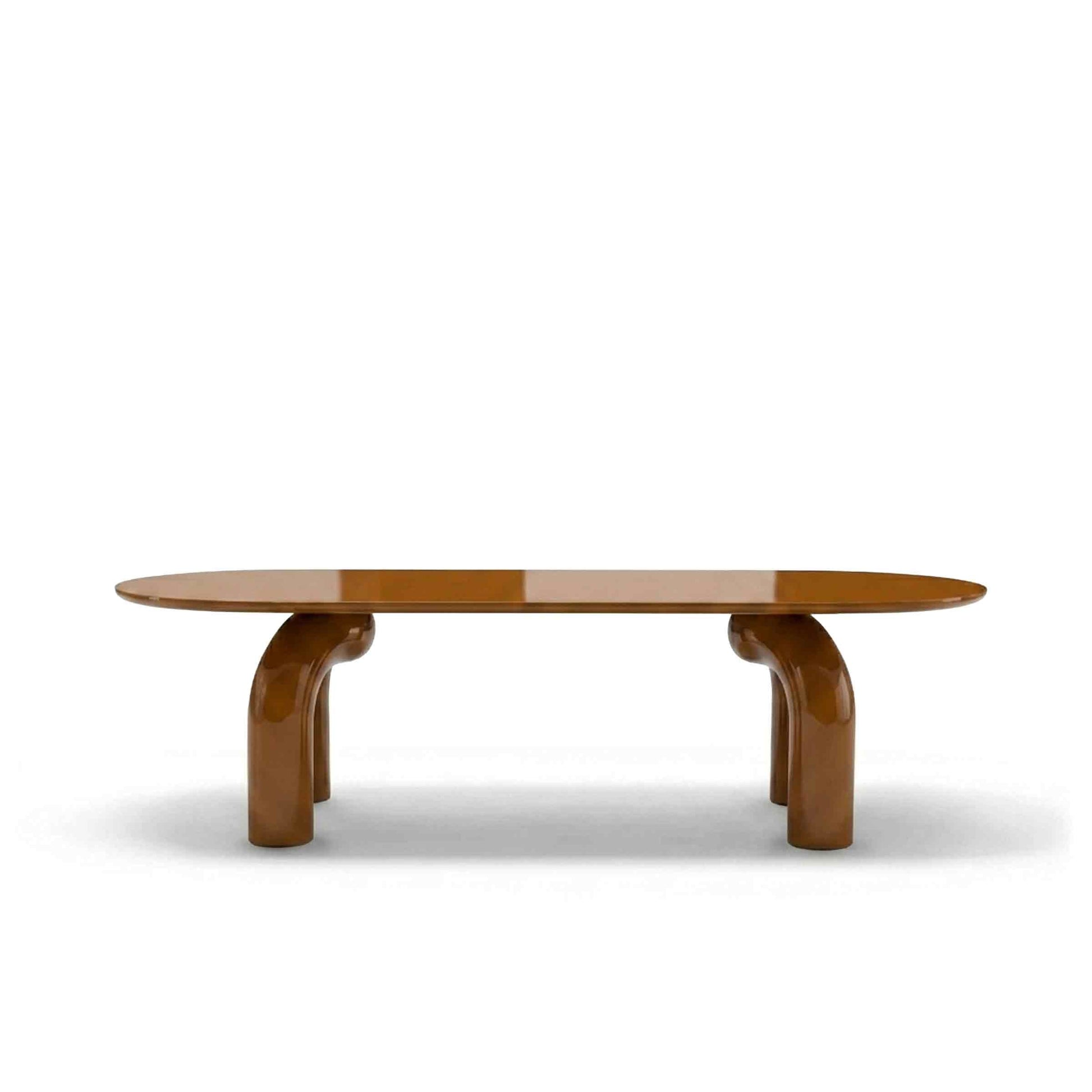 Sculptural Oval Dining Table – Premium Wood Statement Piece