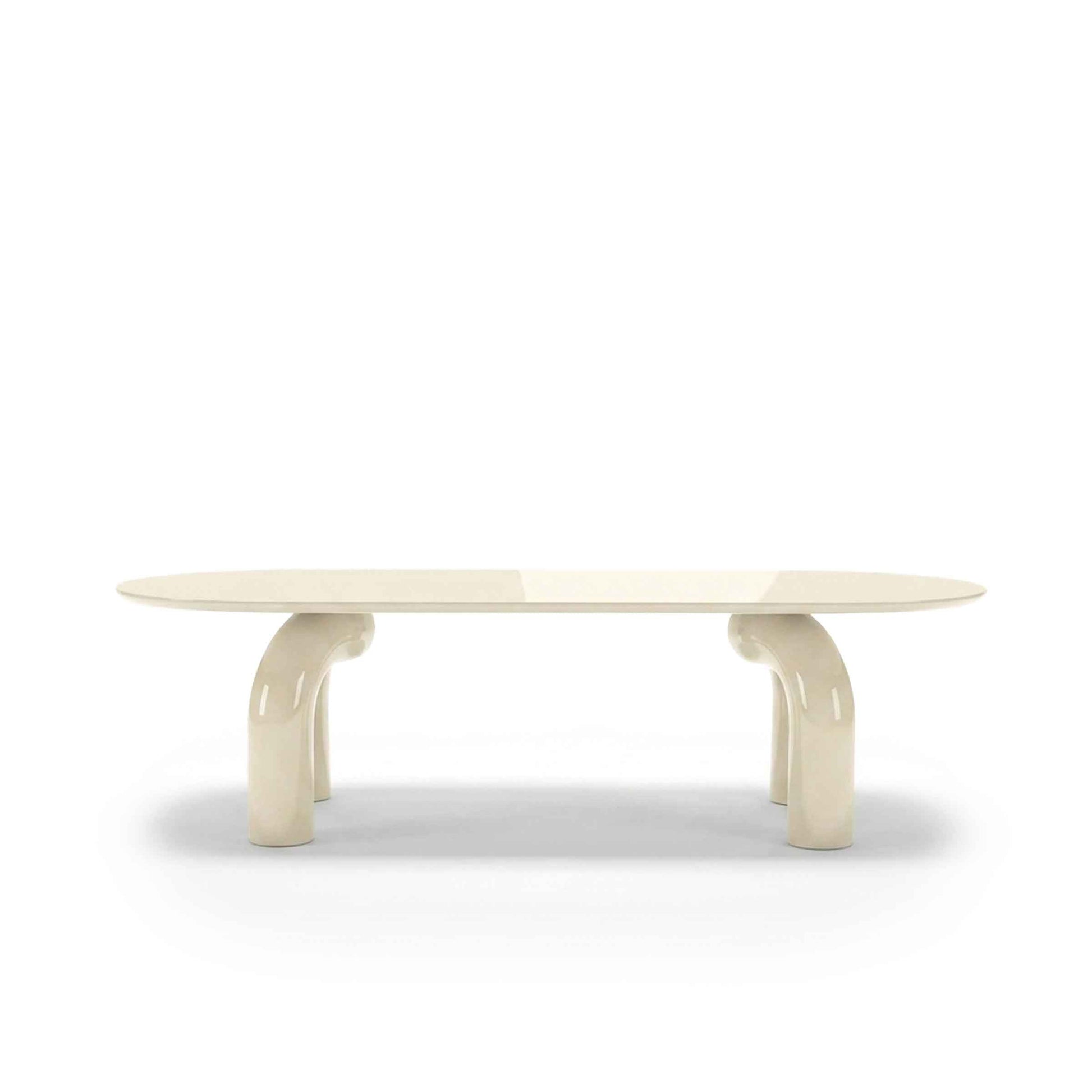 Sculptural Oval Dining Table – Premium Wood Statement Piece