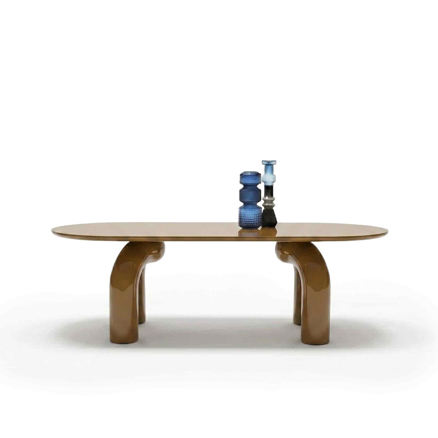 Sculptural Oval Dining Table – Premium Wood Statement Piece