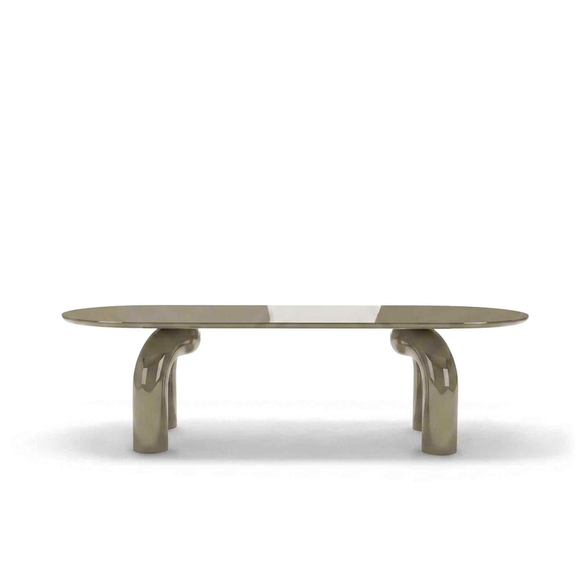 Sculptural Oval Dining Table – Premium Wood Statement Piece