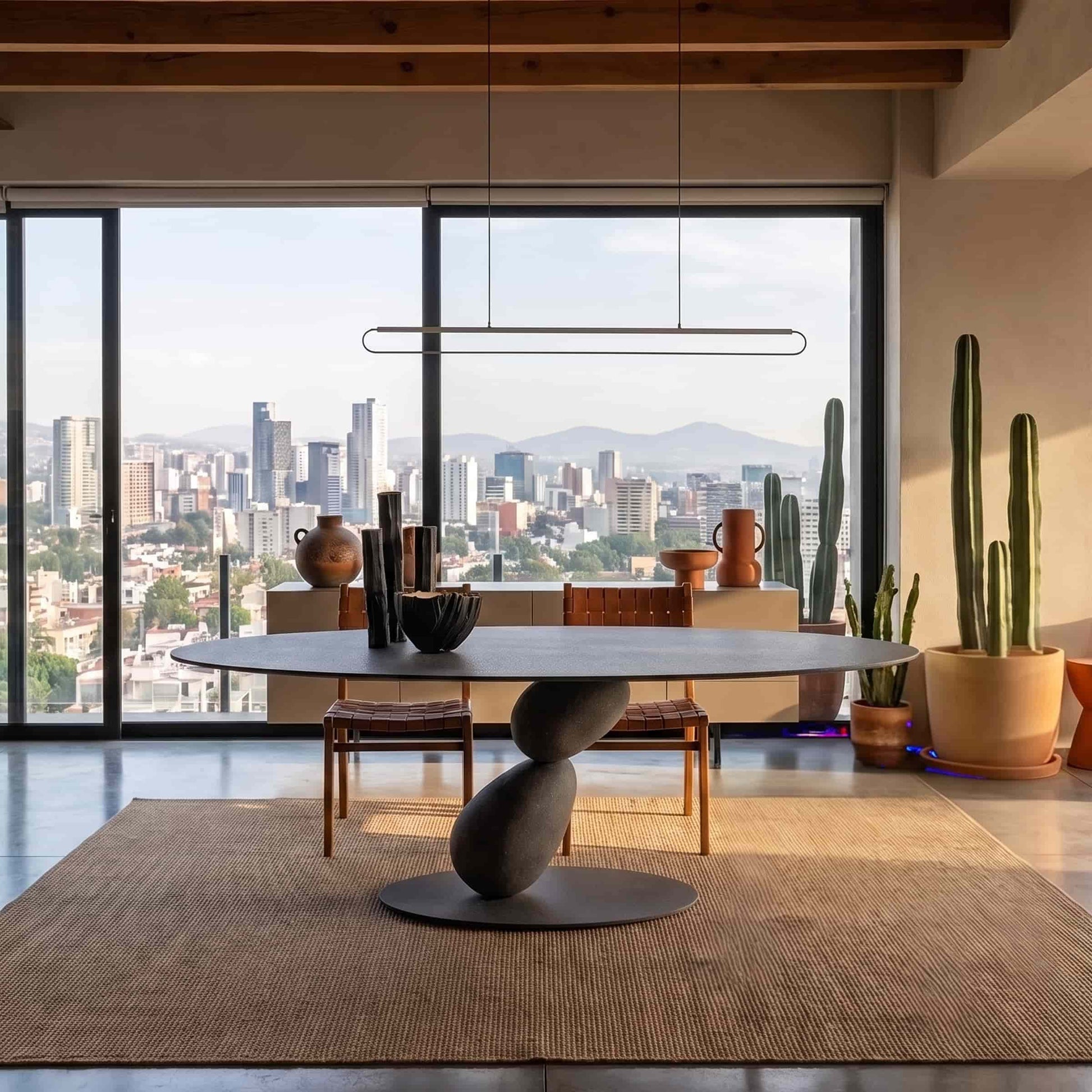 Luxury MATERA Oval Dining Table Modern Italian Style for Villa