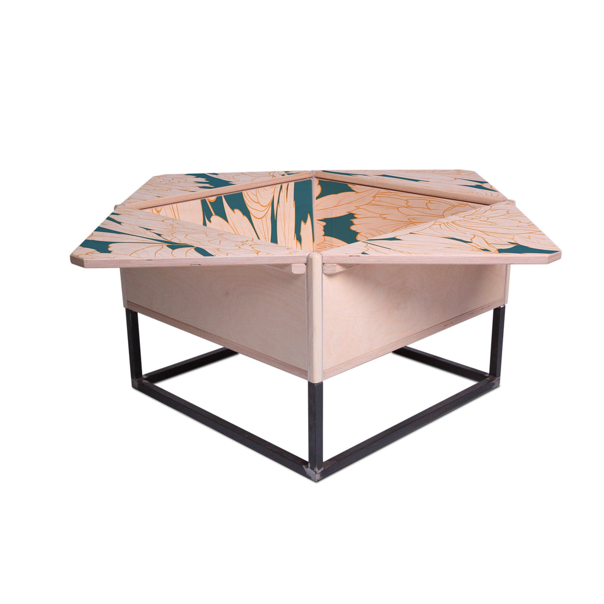 Luxury PETALO MAXI Wood Coffee Table Modern Italian Style for Villa