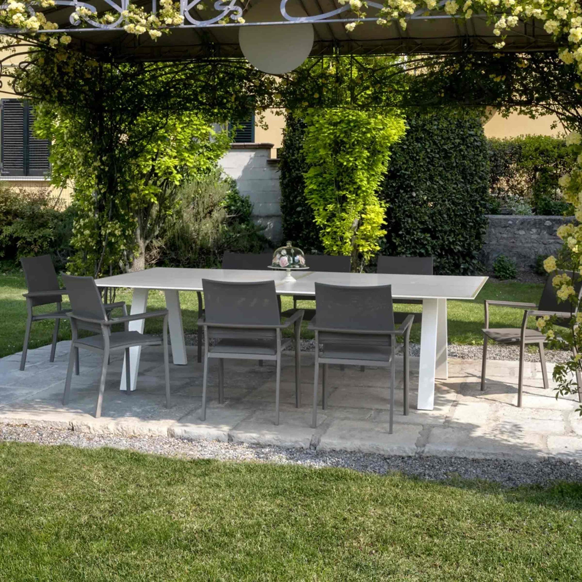 Italian Designer Outdoor Table Tennis – Weather-Resistant Metal Architectural Piece