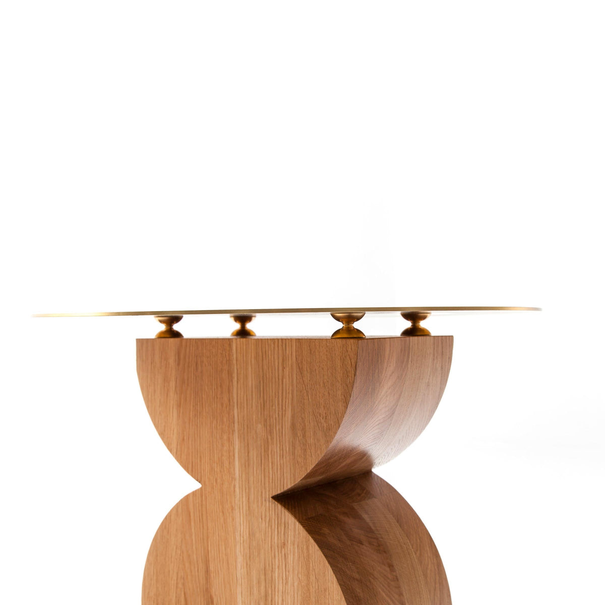 Luxury CONSTANTIN Brass and Wood Coffee Table Modern Italian Style for Villa