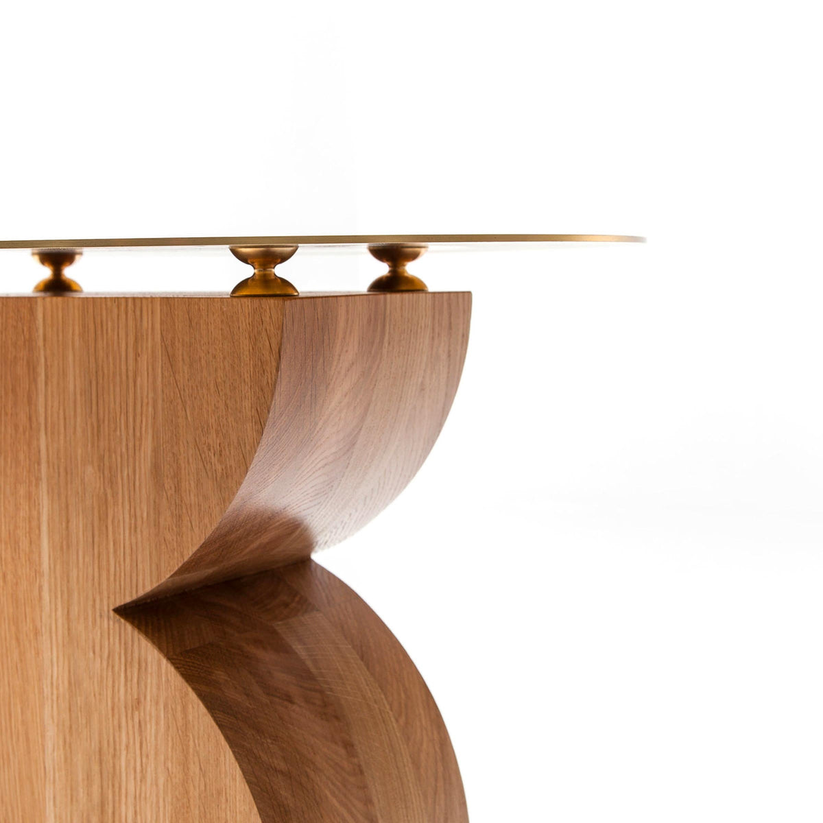 Luxury CONSTANTIN Brass and Wood Coffee Table Modern Italian Style for Villa