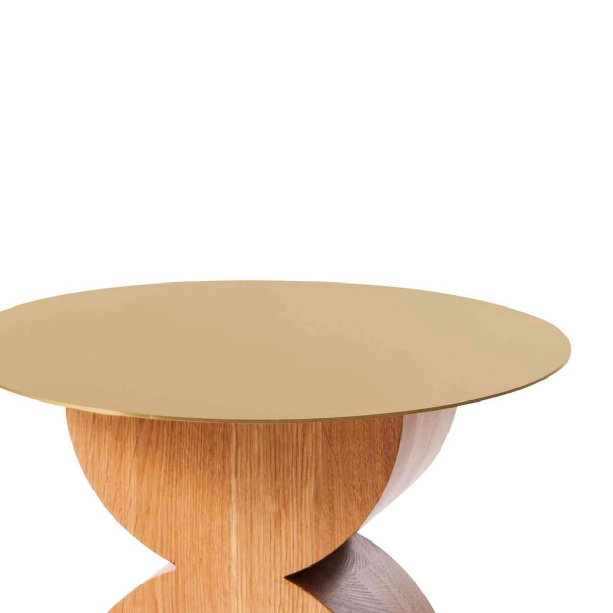 Luxury CONSTANTIN Brass and Wood Coffee Table Modern Italian Style for Villa