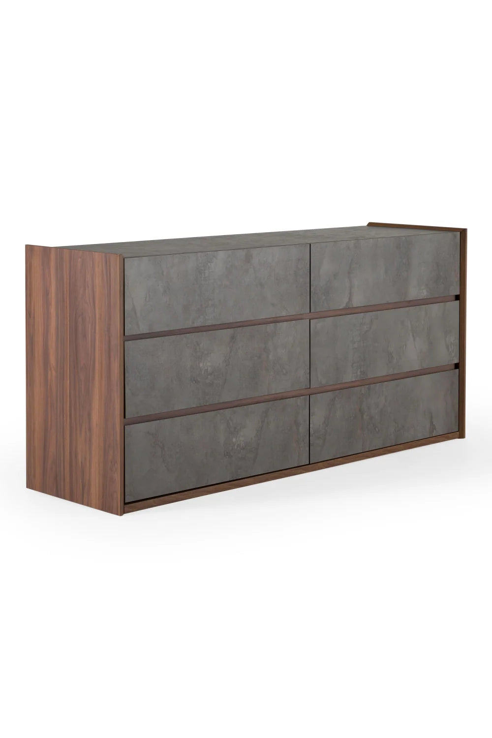 Gray Stucco 6-Drawer Dresser | OROA Modern Rado