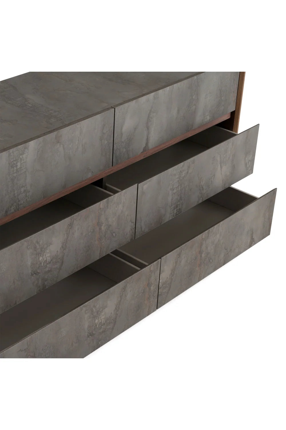 Gray Stucco 6-Drawer Dresser | OROA Modern Rado
