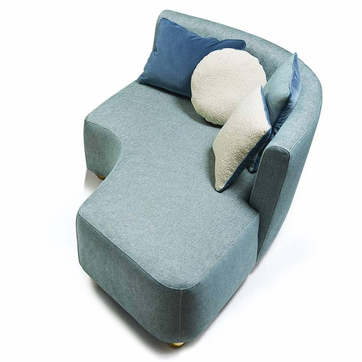 Marioni Baia Left Sectional Sofa – Glazed Ceramic Leg Statement Piece