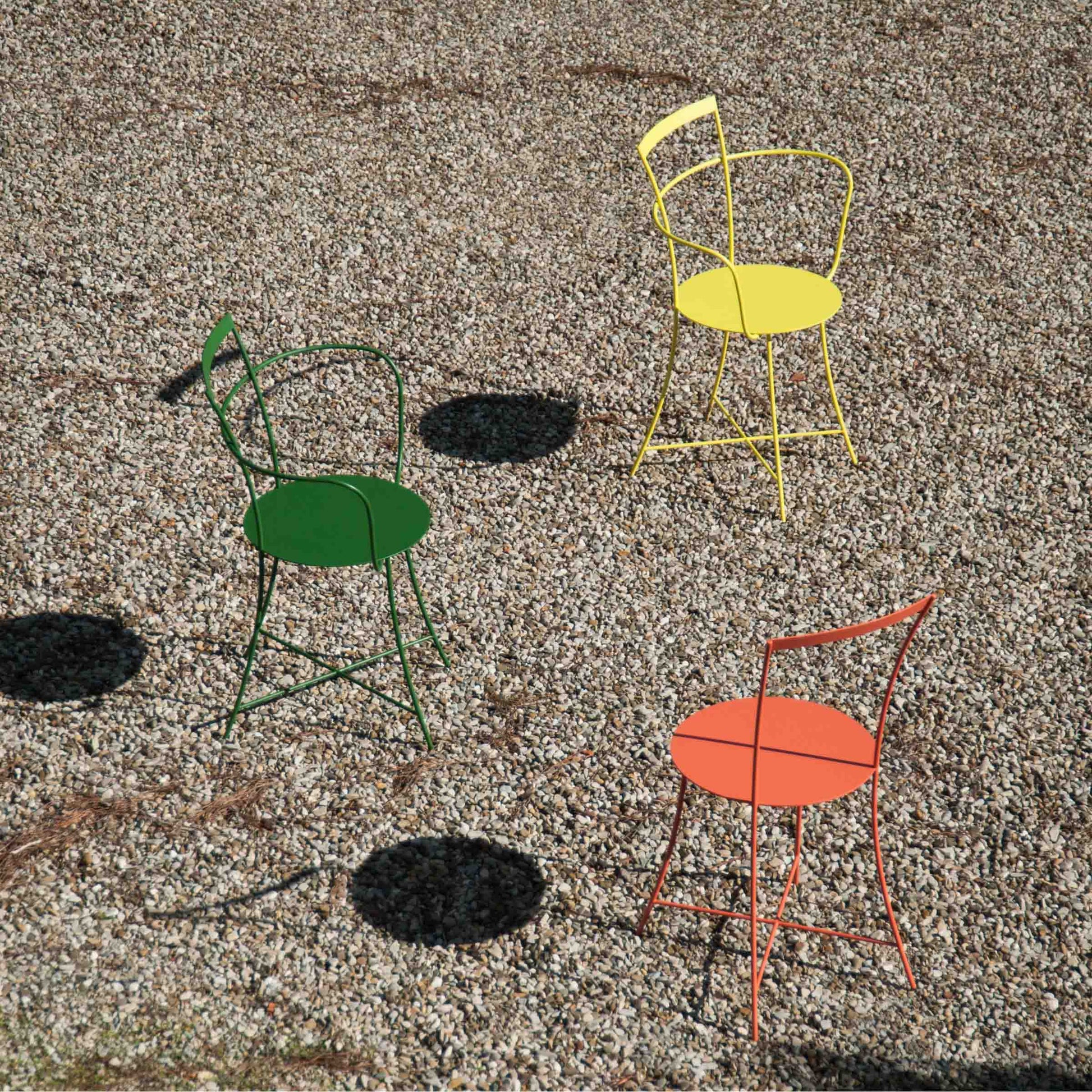 IRMA Stackable Steel Chair by Mario Scairato – Italian Designer Outdoor Seating