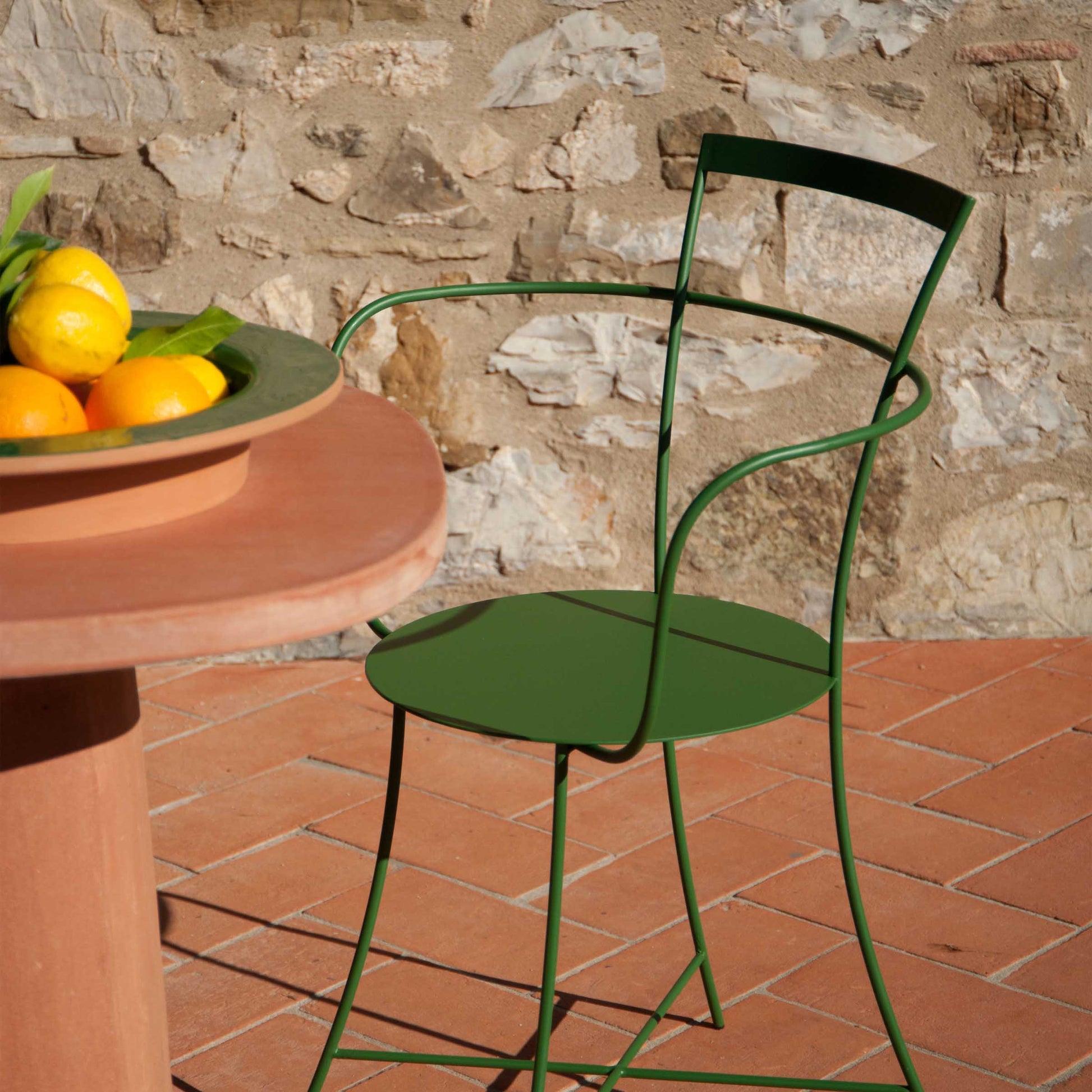 IRMA Stackable Steel Chair by Mario Scairato – Italian Designer Outdoor Seating