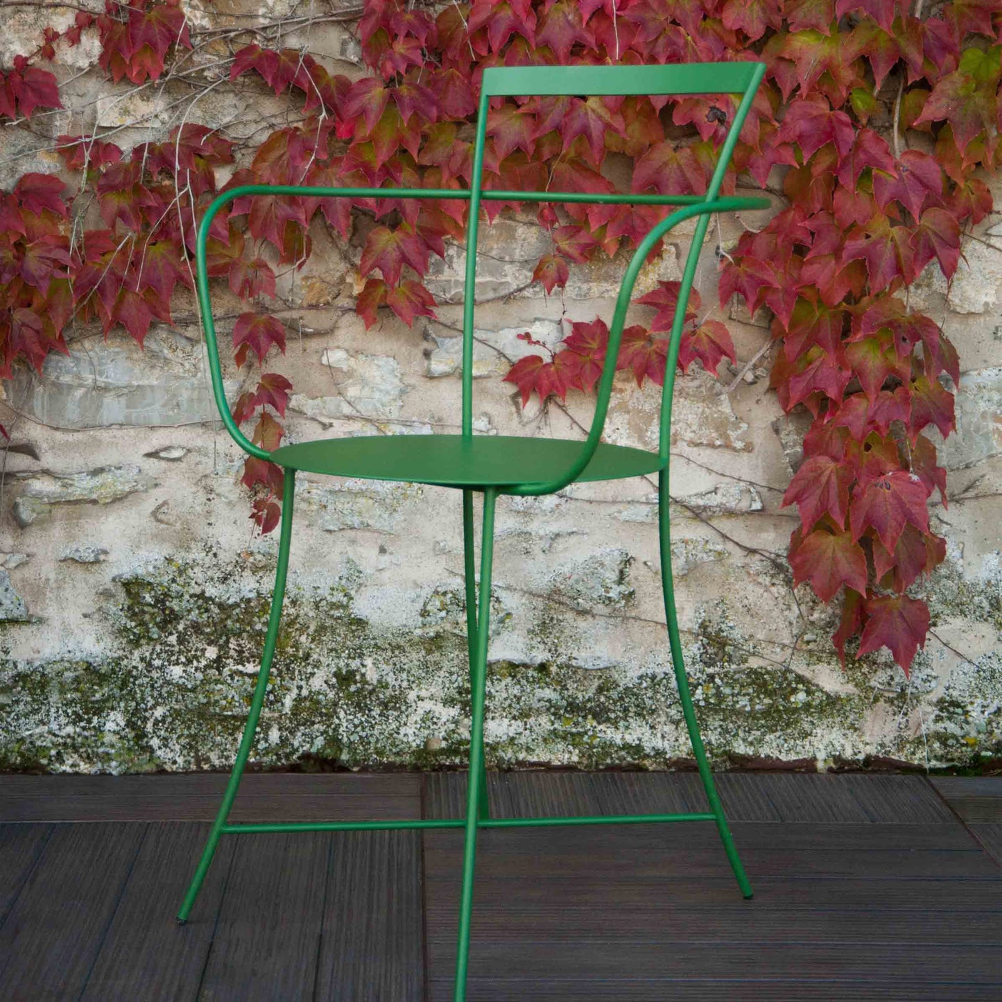 IRMA Stackable Steel Chair by Mario Scairato – Italian Designer Outdoor Seating