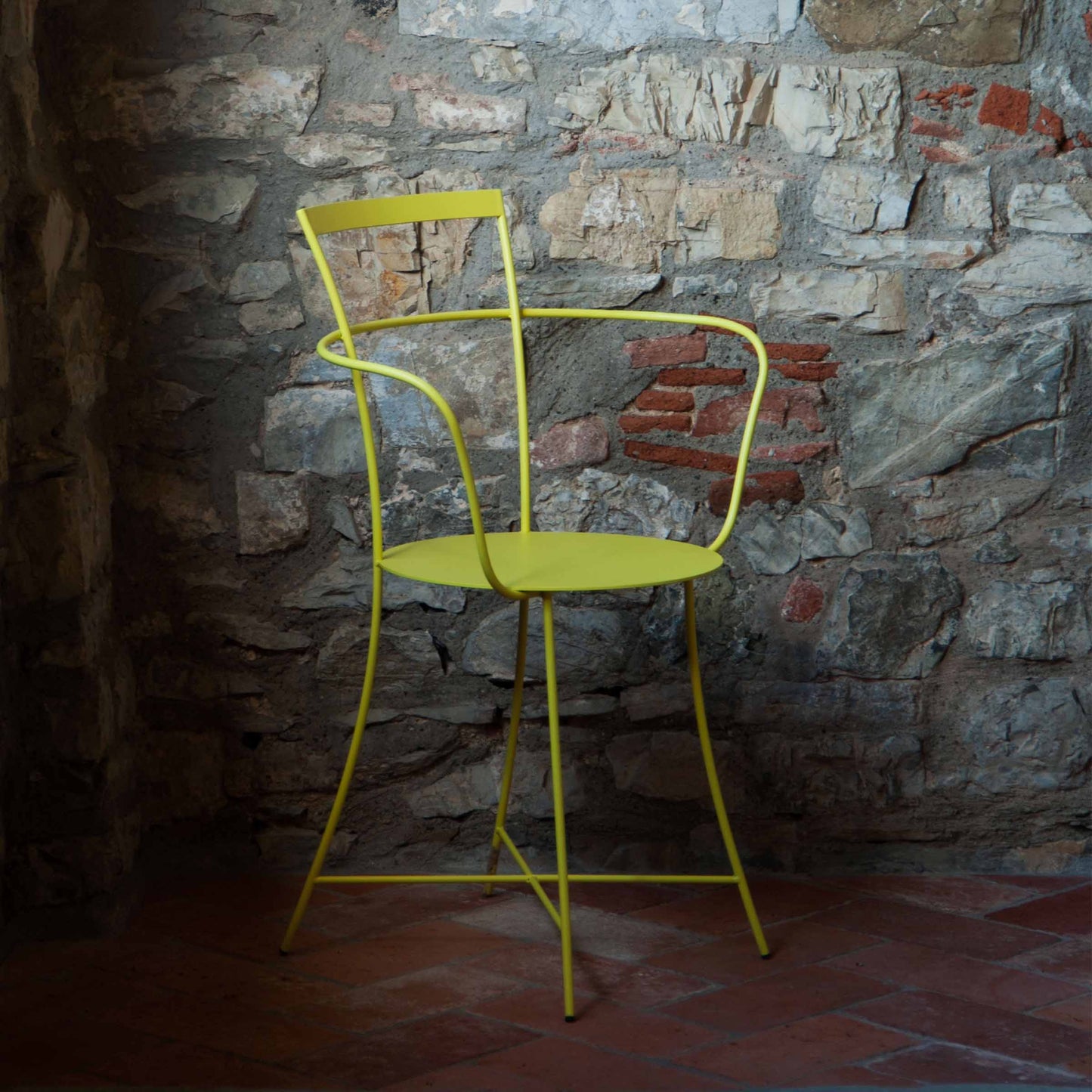 IRMA Stackable Steel Chair by Mario Scairato – Italian Designer Outdoor Seating