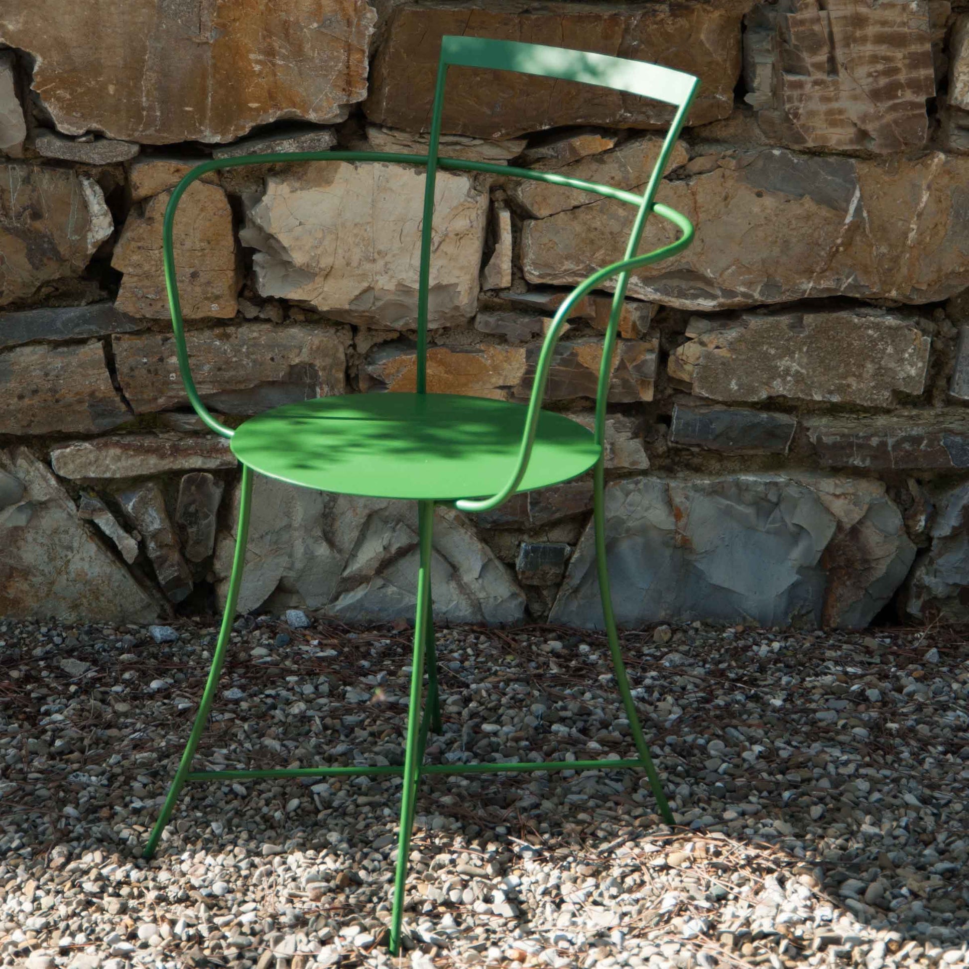 IRMA Stackable Steel Chair by Mario Scairato – Italian Designer Outdoor Seating