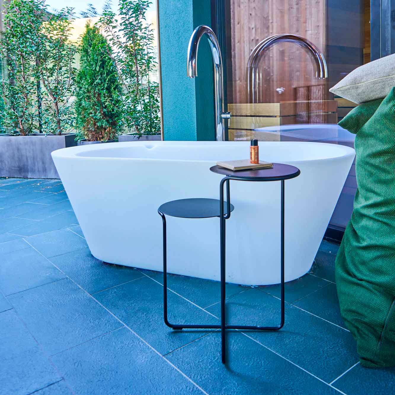 Luxury BISTABLE Steel Side Table Modern Italian Style for Villa