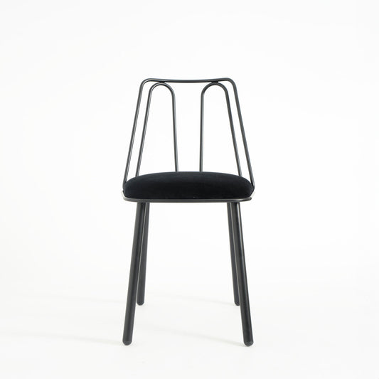 Certosina Pipe Dining Chair – Sinuous Metal & Fabric by LapiegaWD