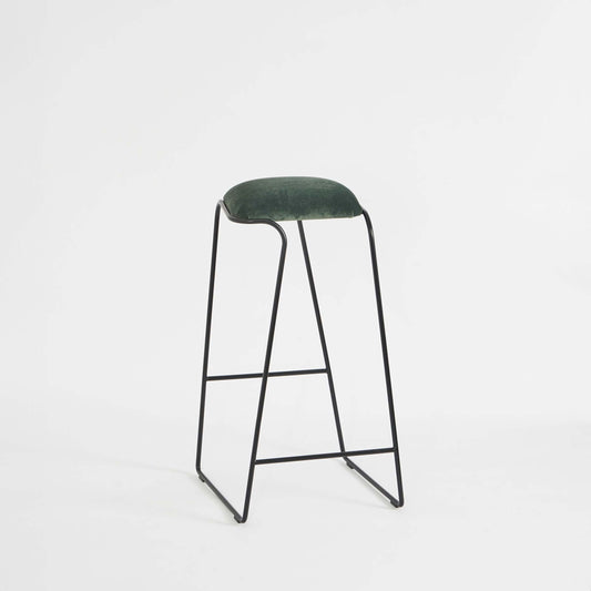 Luxury Steel Upholstered Bar Stool Modern Italian Style for Villa