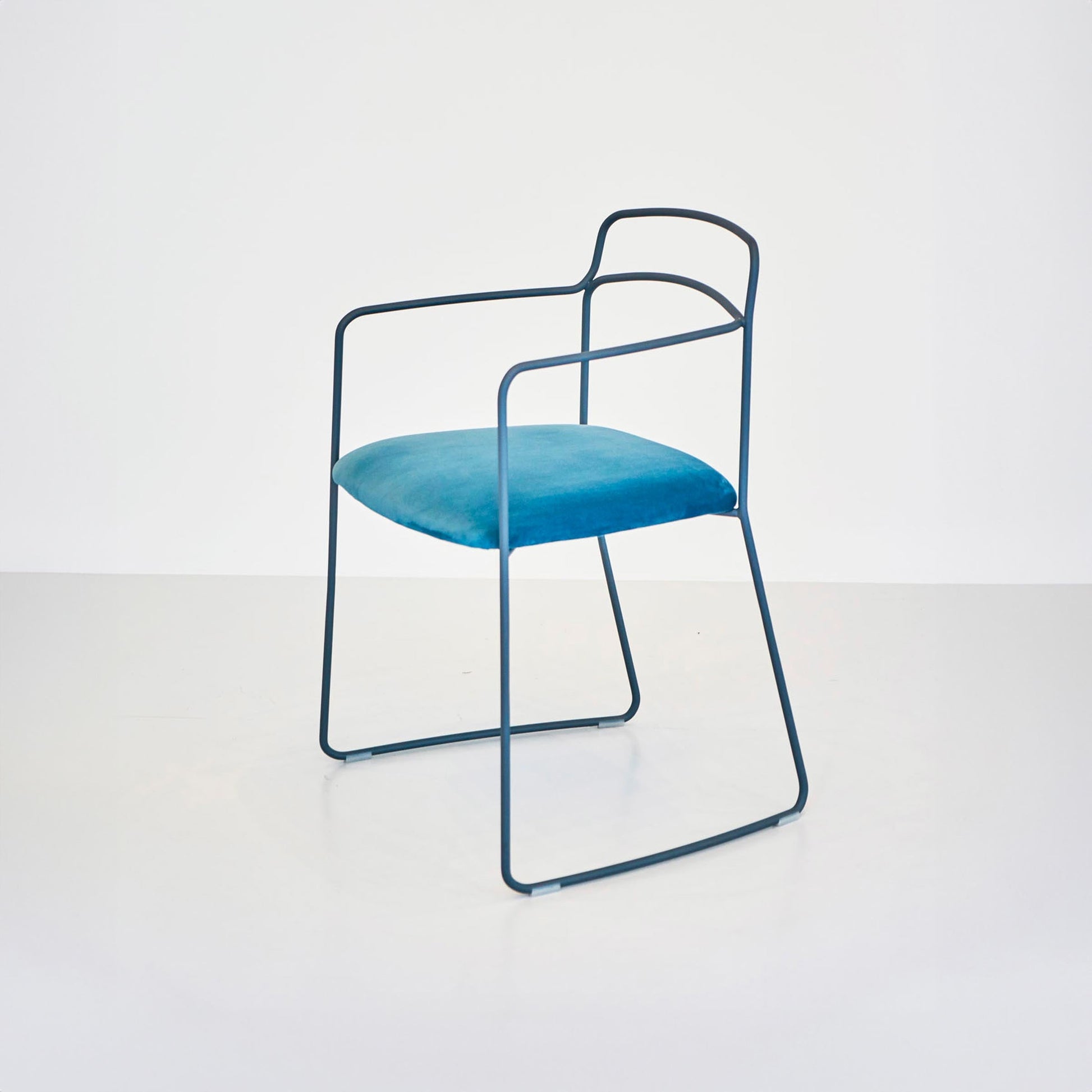 LapiegaWD Seidecimi Dining Chair – Sculptural Metal & Fabric Italian Statement Piece