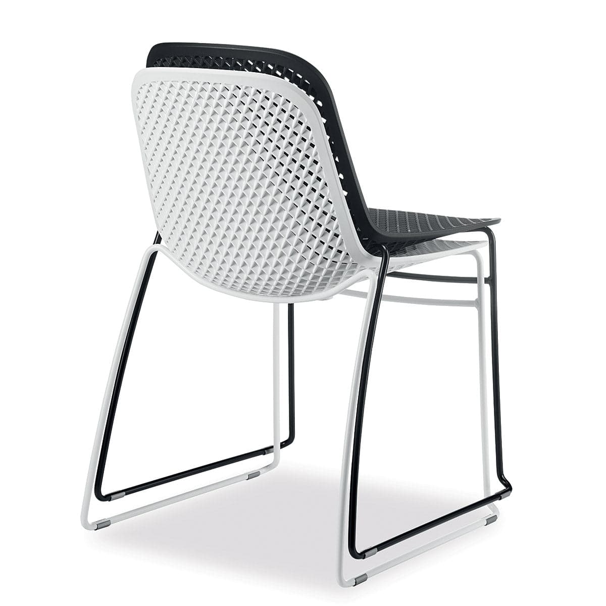 I.S.I. Stackable Chair – Textured Nylon Shell & Tubular Steel by Luigi Baroli for Baleri Italia