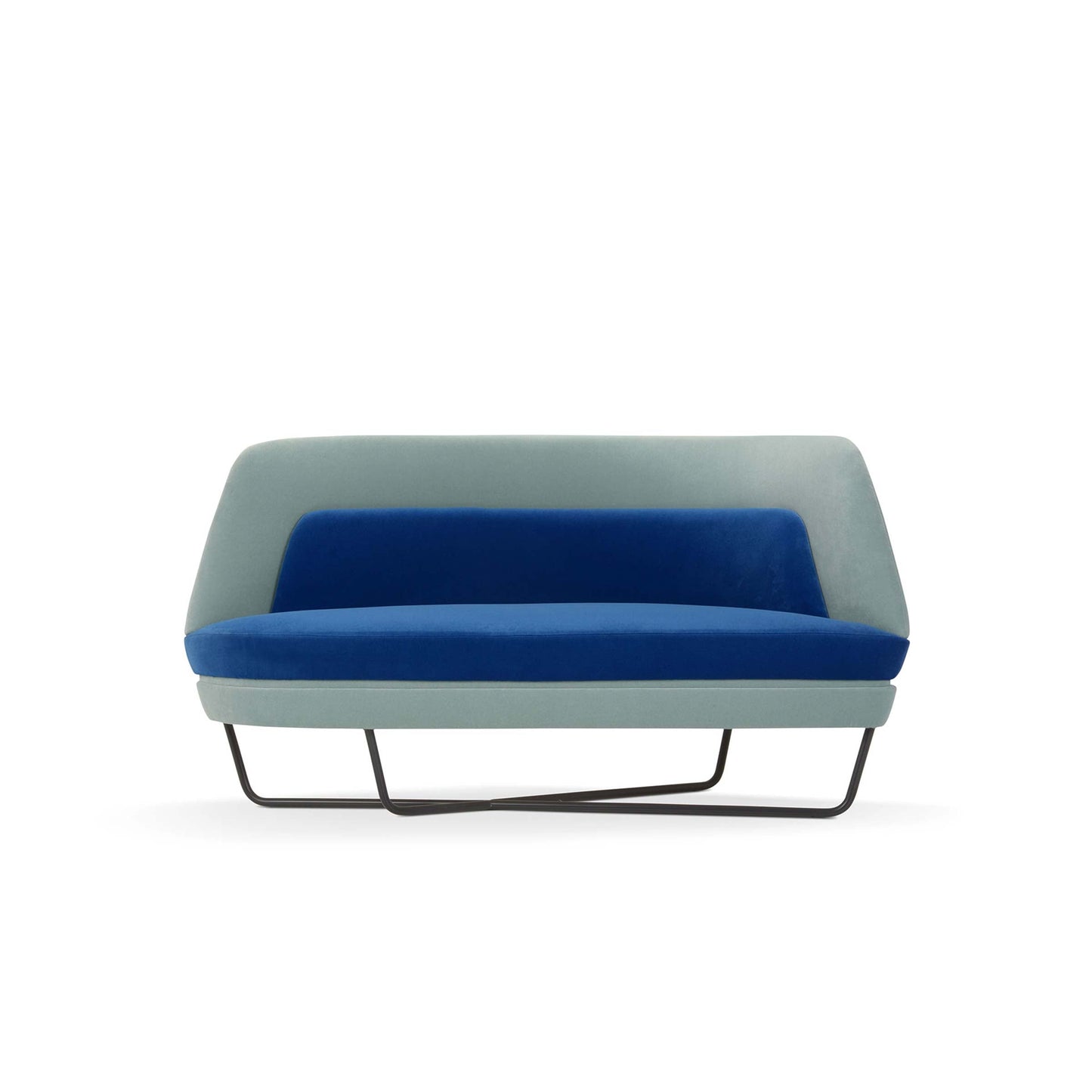 Bixib Two-Seater Sofa – Geometric Fabric Design by Luca Alessandrini