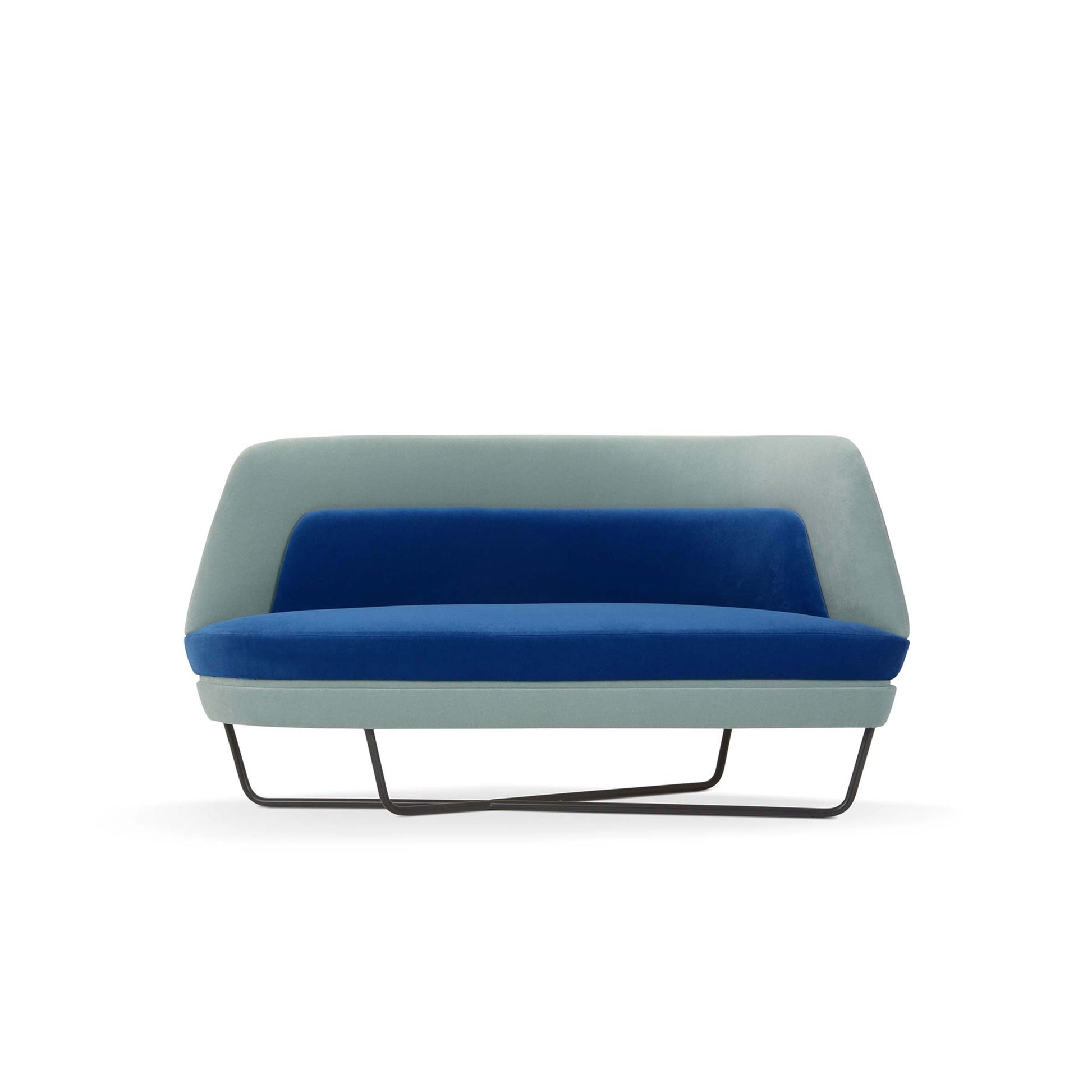 Bixib Two-Seater Sofa – Geometric Fabric Design by Luca Alessandrini