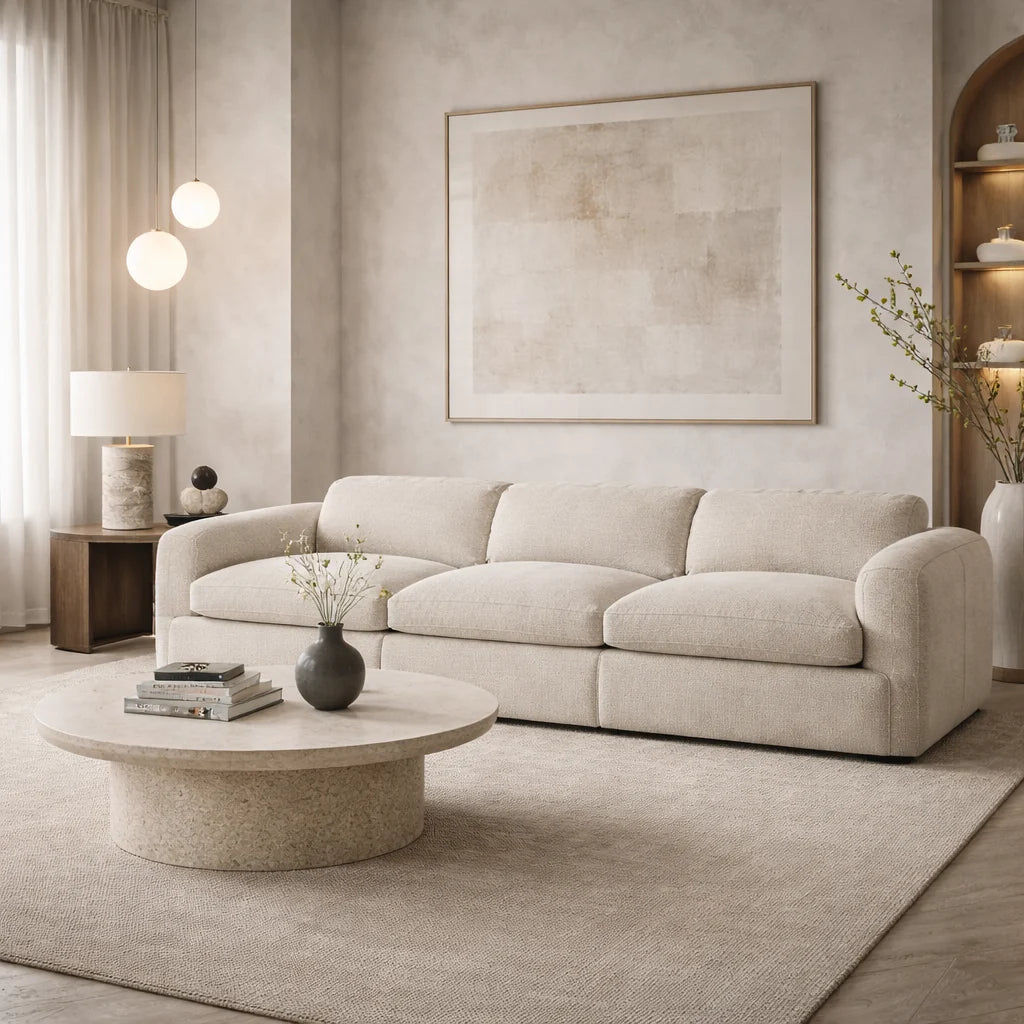 Luxury 3-Piece Sectional Recliner Sofa Modern Italian Style for Villa