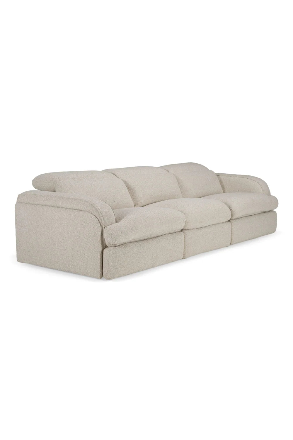 Luxury 3-Piece Sectional Recliner Sofa Modern Italian Style for Villa