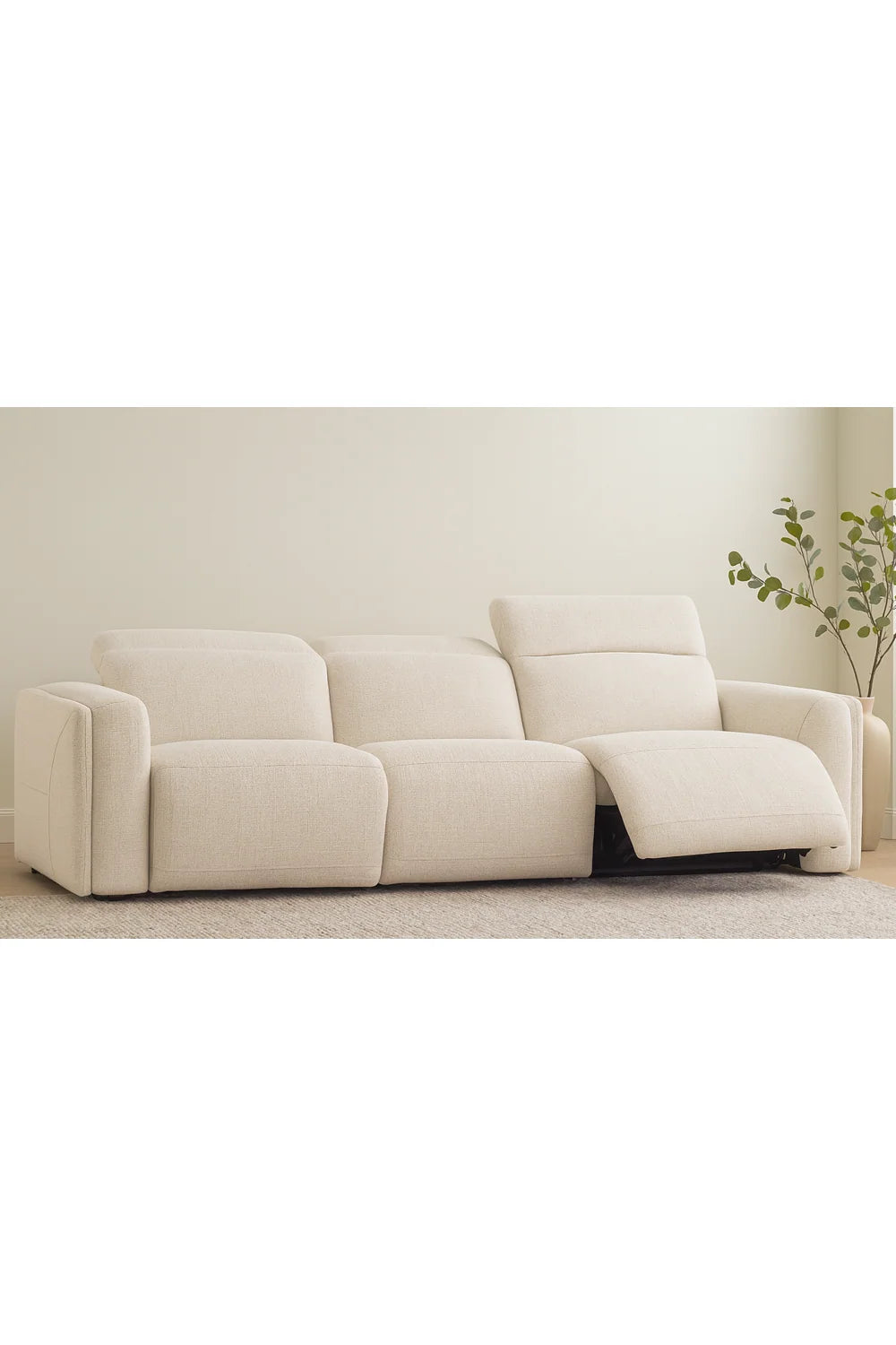 Luxury 3-Seater Power Reclining Sofa Modern Italian Style for Villa