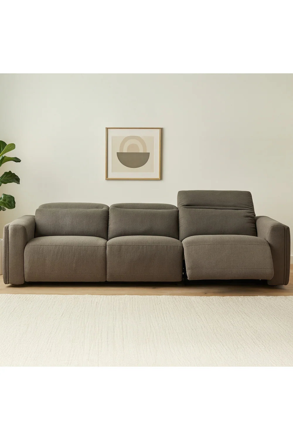 Luxury 3-Seater Power Reclining Sofa Modern Italian Style for Villa