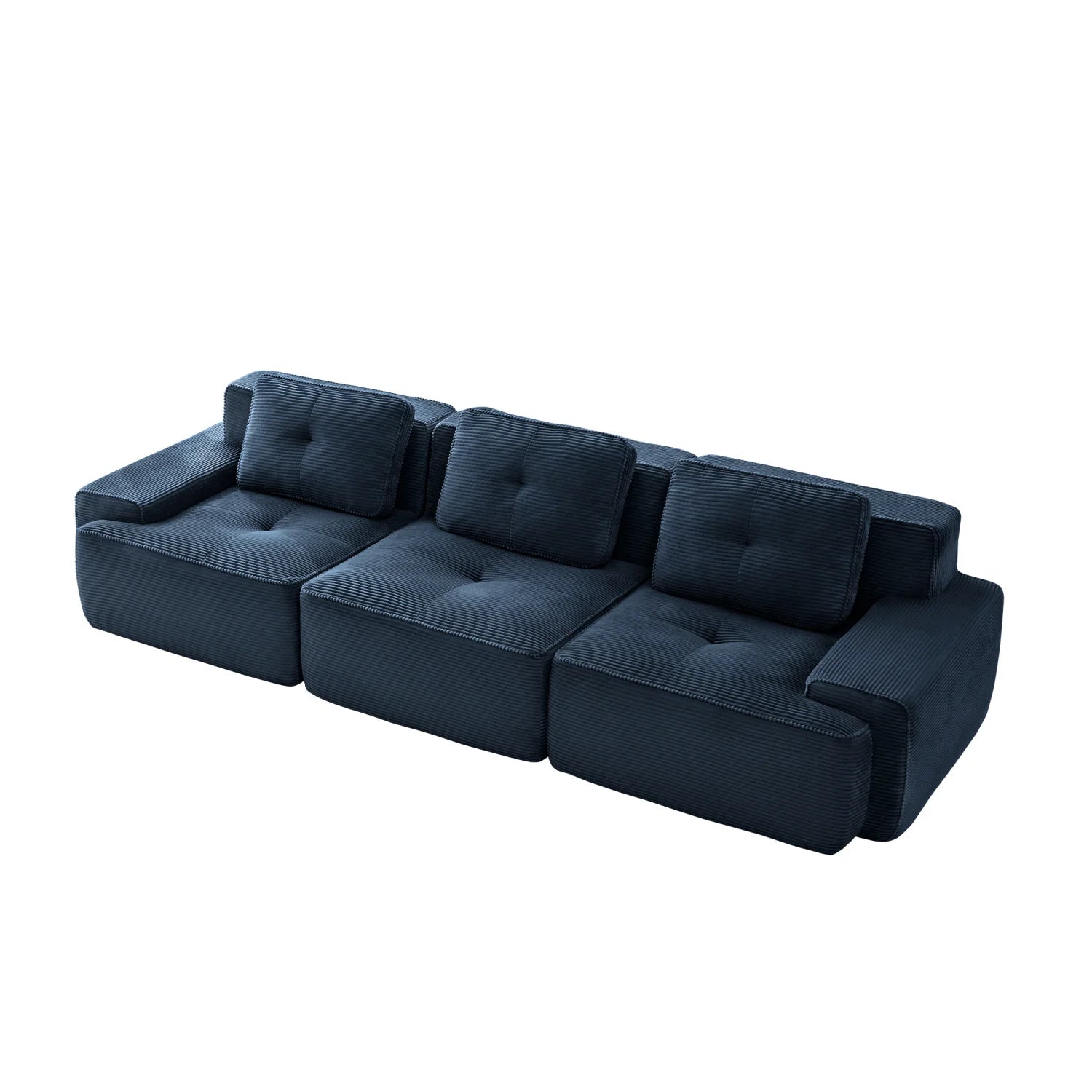 Luxury 3-Seater Tufted Modular Sofa Modern Italian Style for Villa