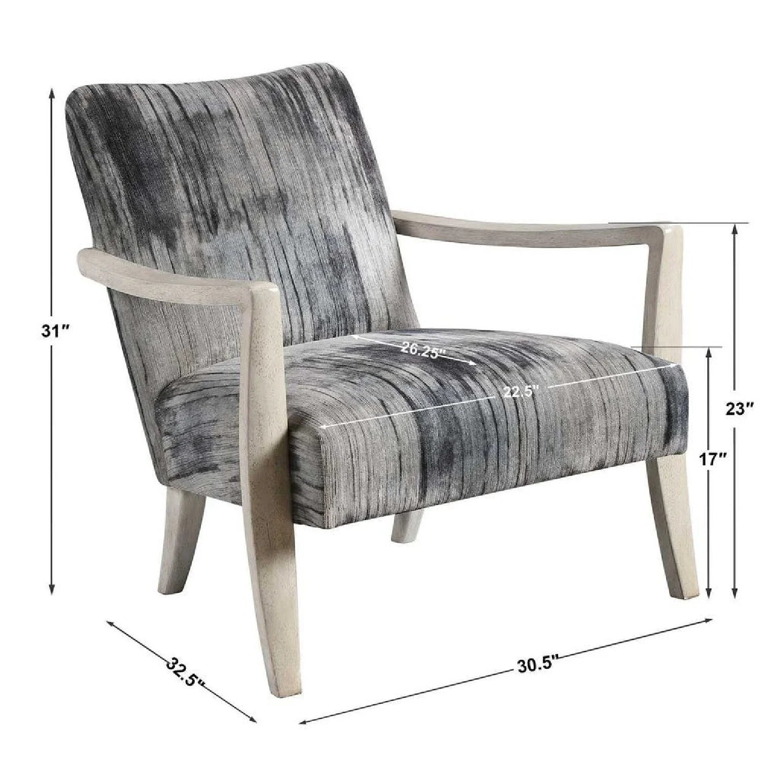 Luxury Abstract Chenille Accent Chair Modern Italian Style for Villa