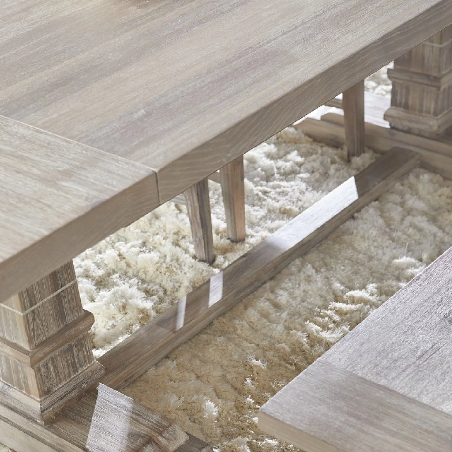 Luxury Acacia Extendable Dining Table Modern Italian Style for Villa