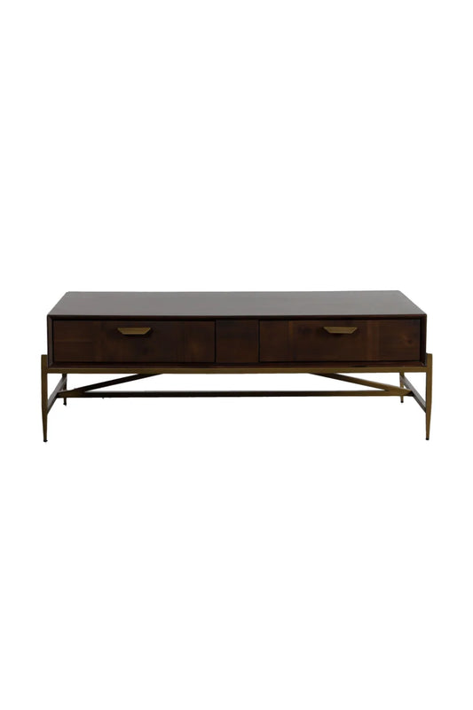 Luxury Acacia Wood Coffee Table Modern Italian Style for Villa