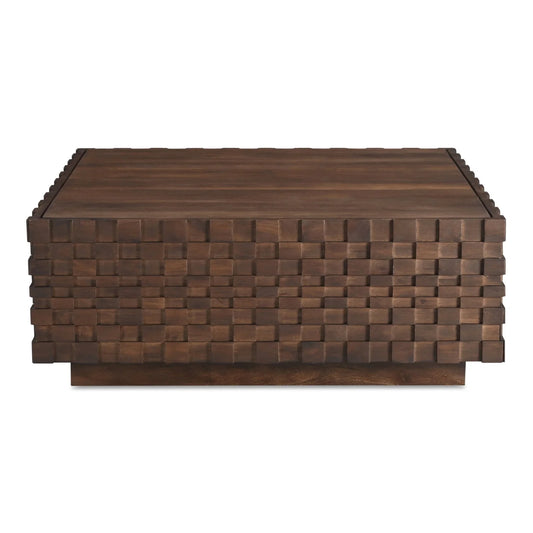 Luxury Acacia Wood Storage Coffee Table Modern Italian Style for Villa