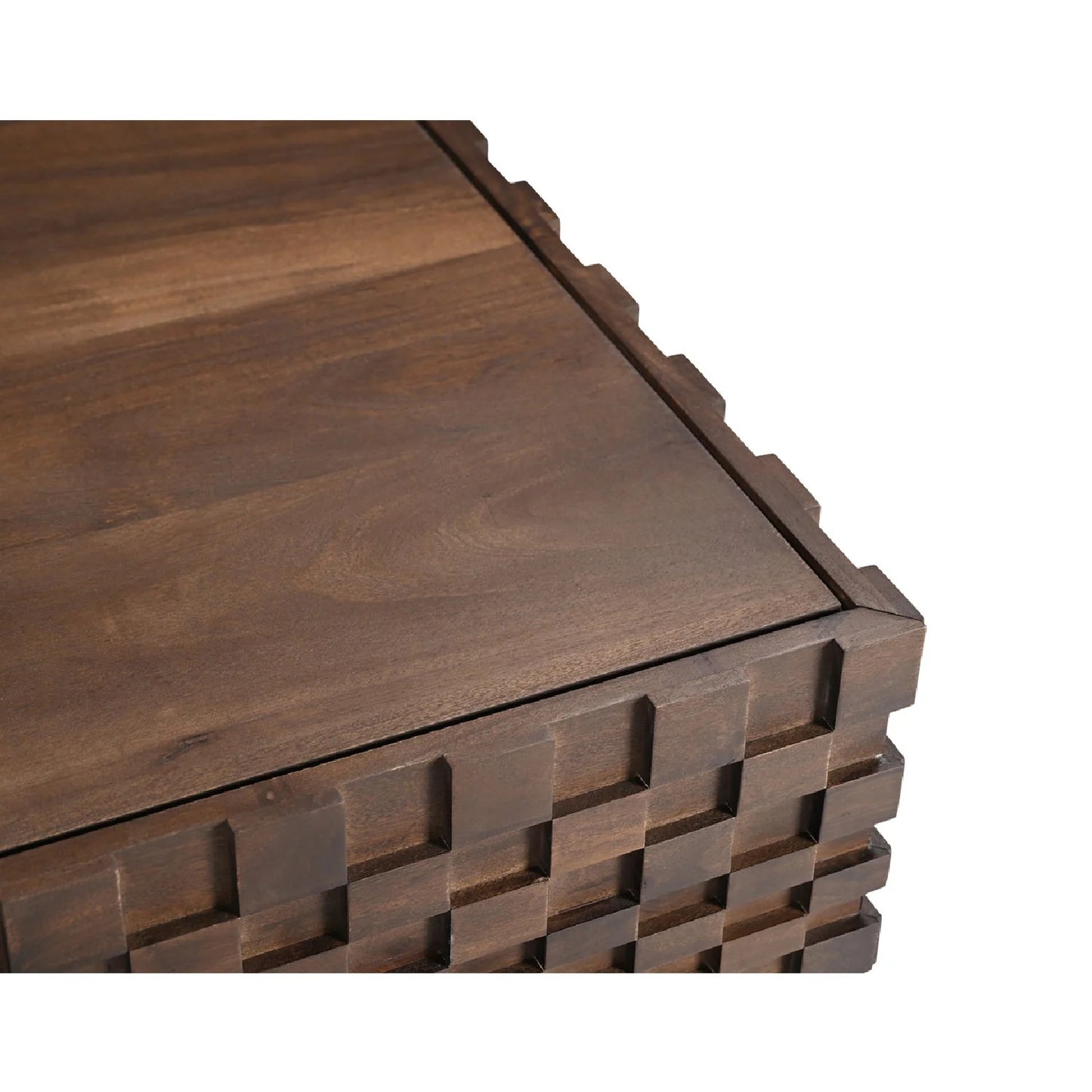 Luxury Acacia Wood Storage Coffee Table Modern Italian Style for Villa