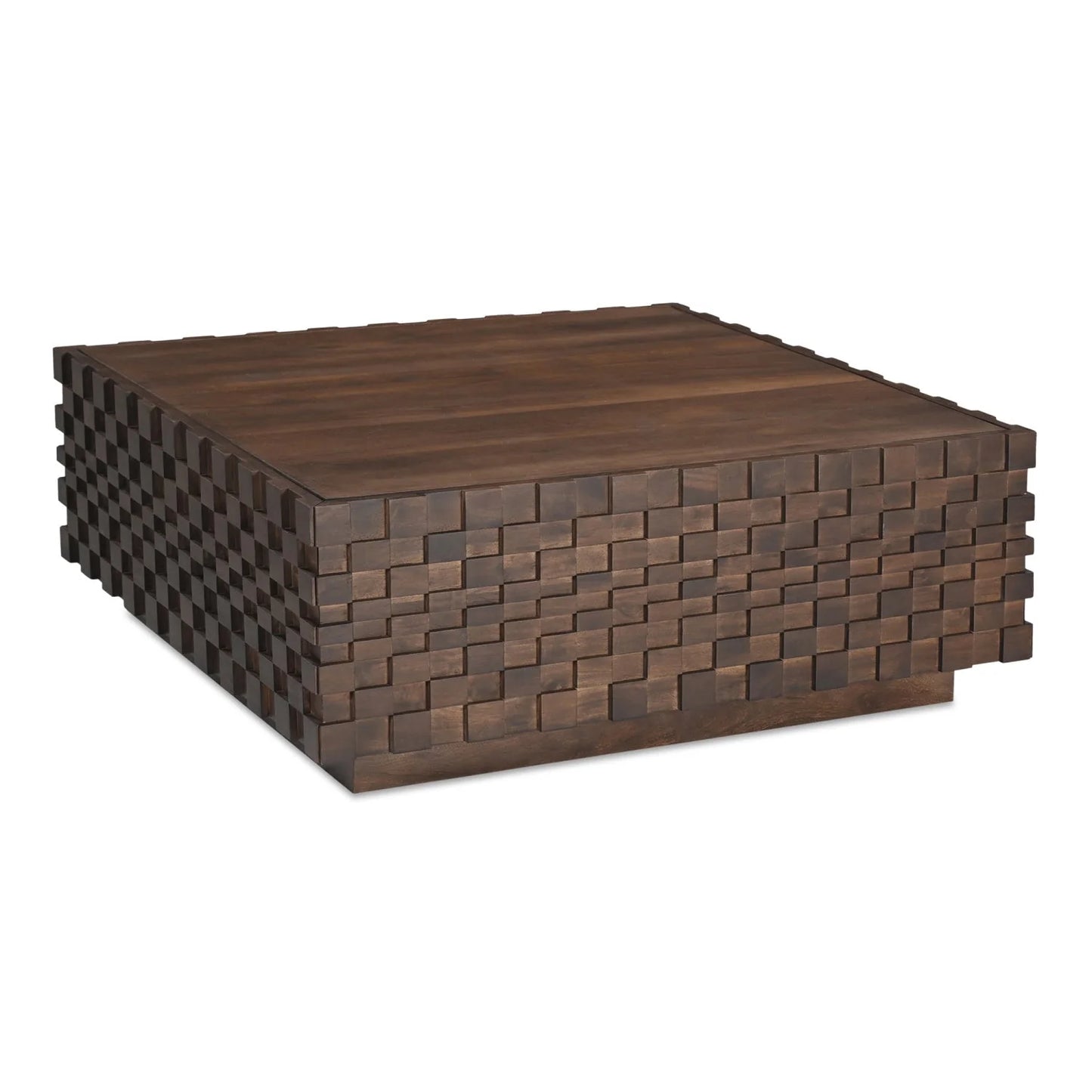 Luxury Acacia Wood Storage Coffee Table Modern Italian Style for Villa