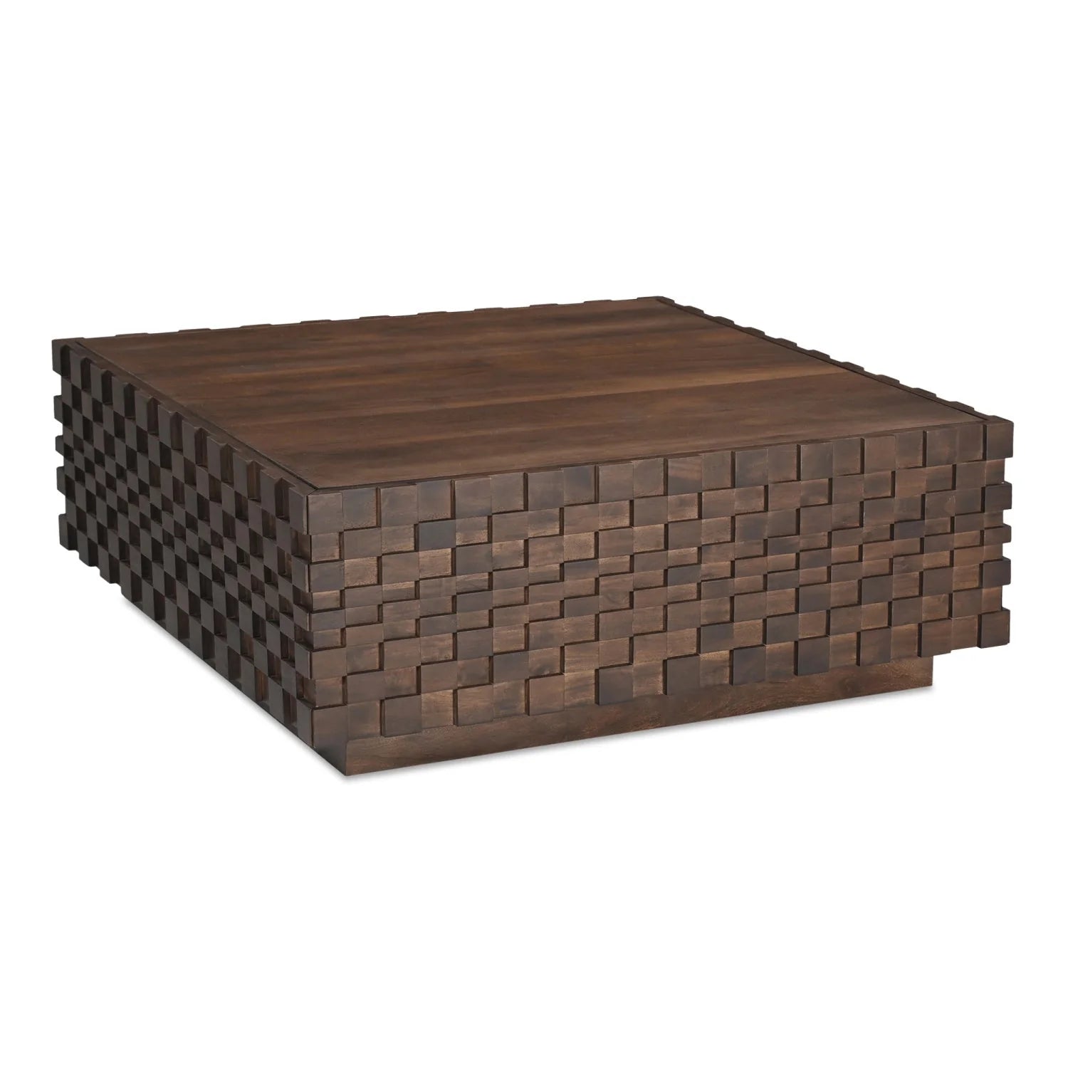 Luxury Acacia Wood Storage Coffee Table Modern Italian Style for Villa