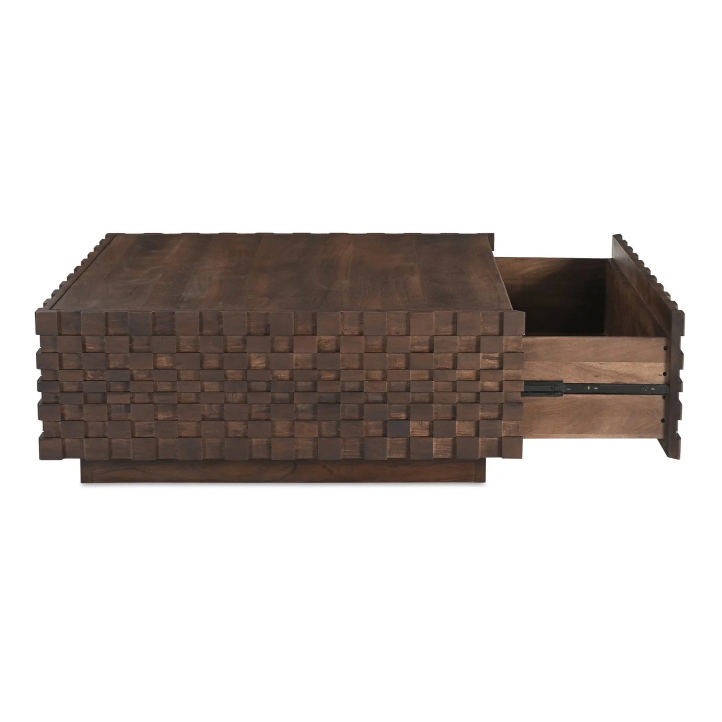 Luxury Acacia Wood Storage Coffee Table Modern Italian Style for Villa
