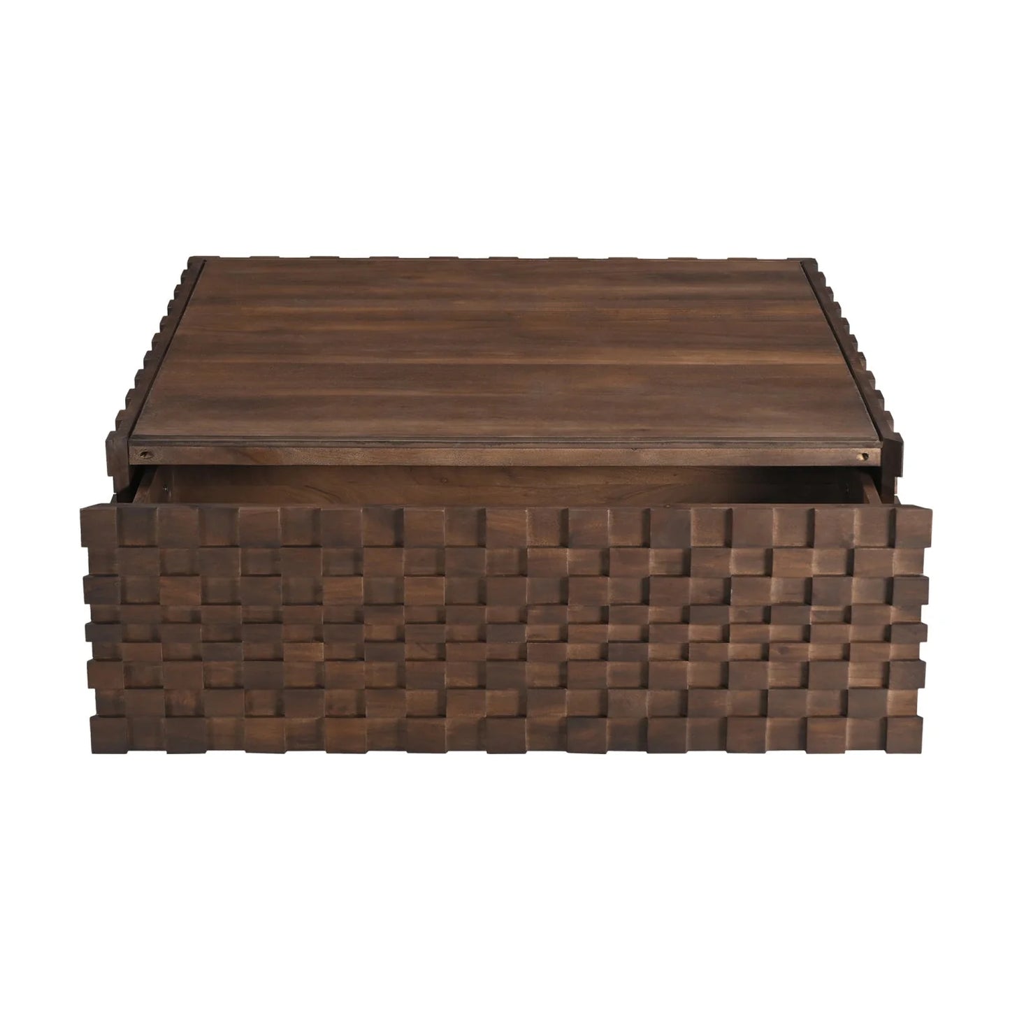 Luxury Acacia Wood Storage Coffee Table Modern Italian Style for Villa