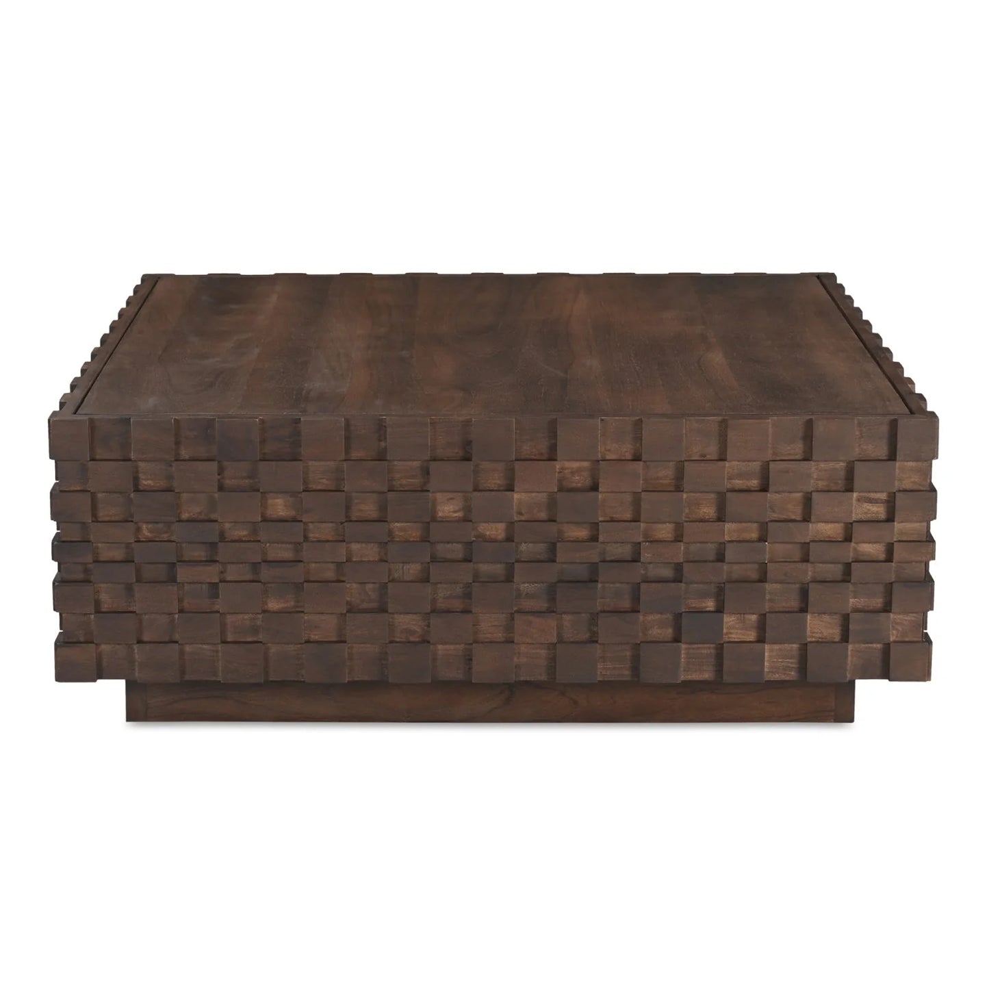 Luxury Acacia Wood Storage Coffee Table Modern Italian Style for Villa